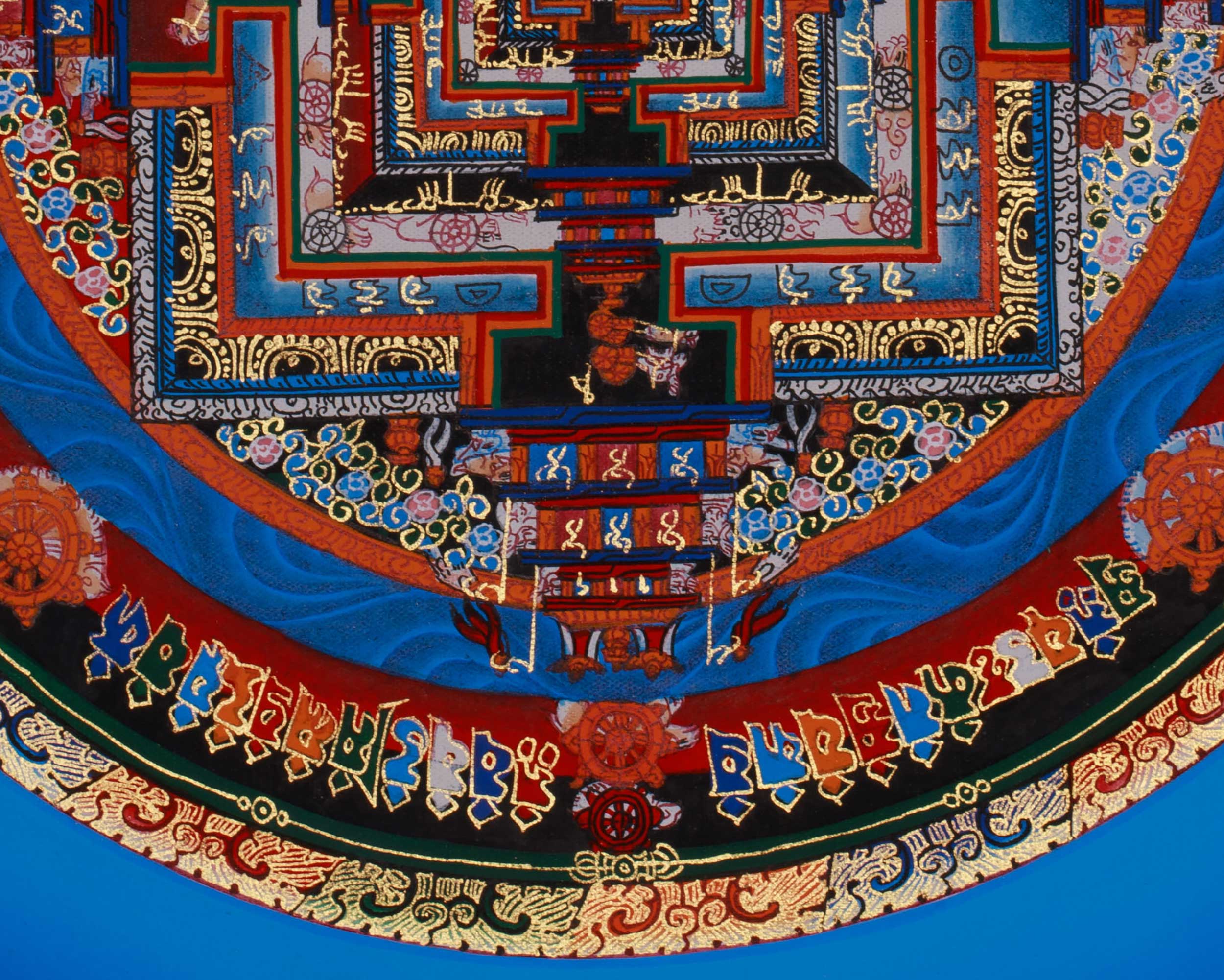 Kalachakra (Wheel of Time) Mandala Thangka | Journey Through Time and Enlightenment