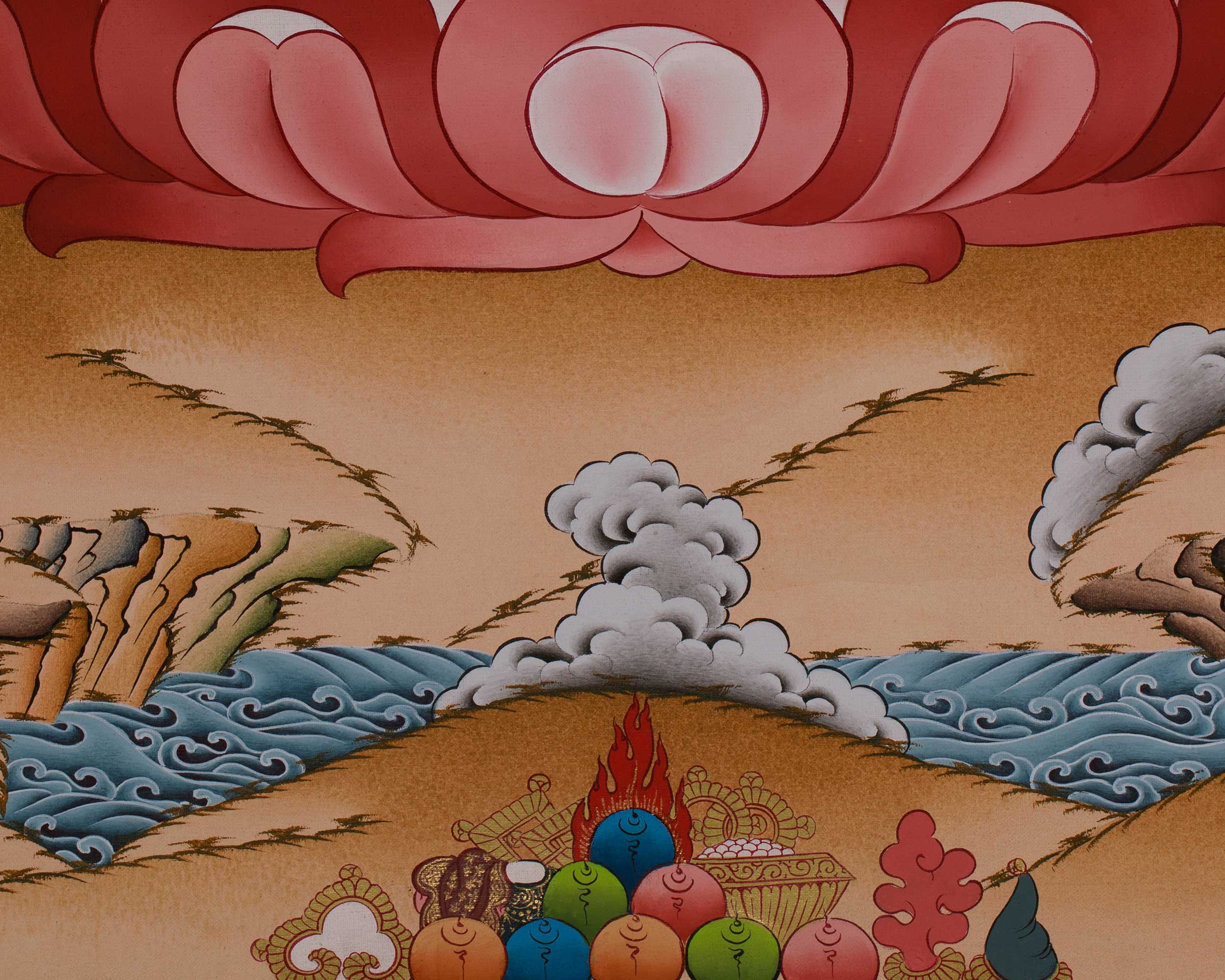 Tibetan Bodhisattva Manjushri Painting | Buddhist Deity of Knowledge