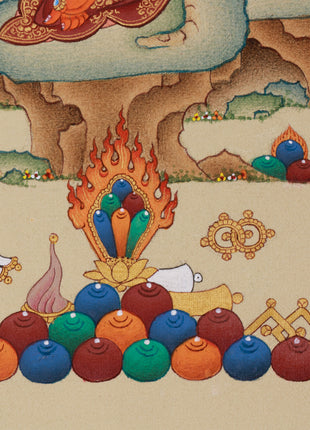 Rigsum Gonpo Thangka | Assembly of Manjushri, Chenrezig, Vajrapani
