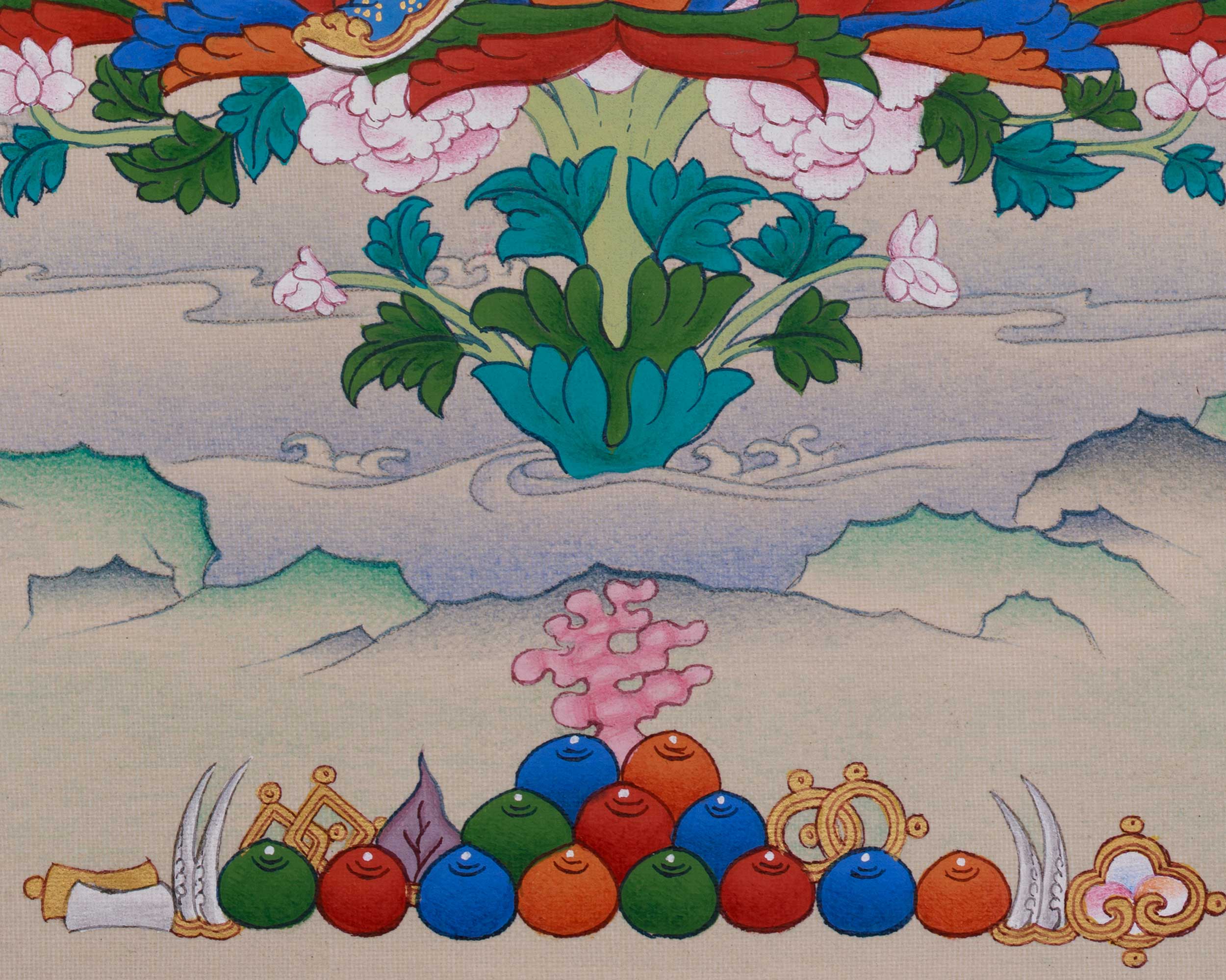 Divine Guru Rinpoche Thangka | Enlightenment Artwork