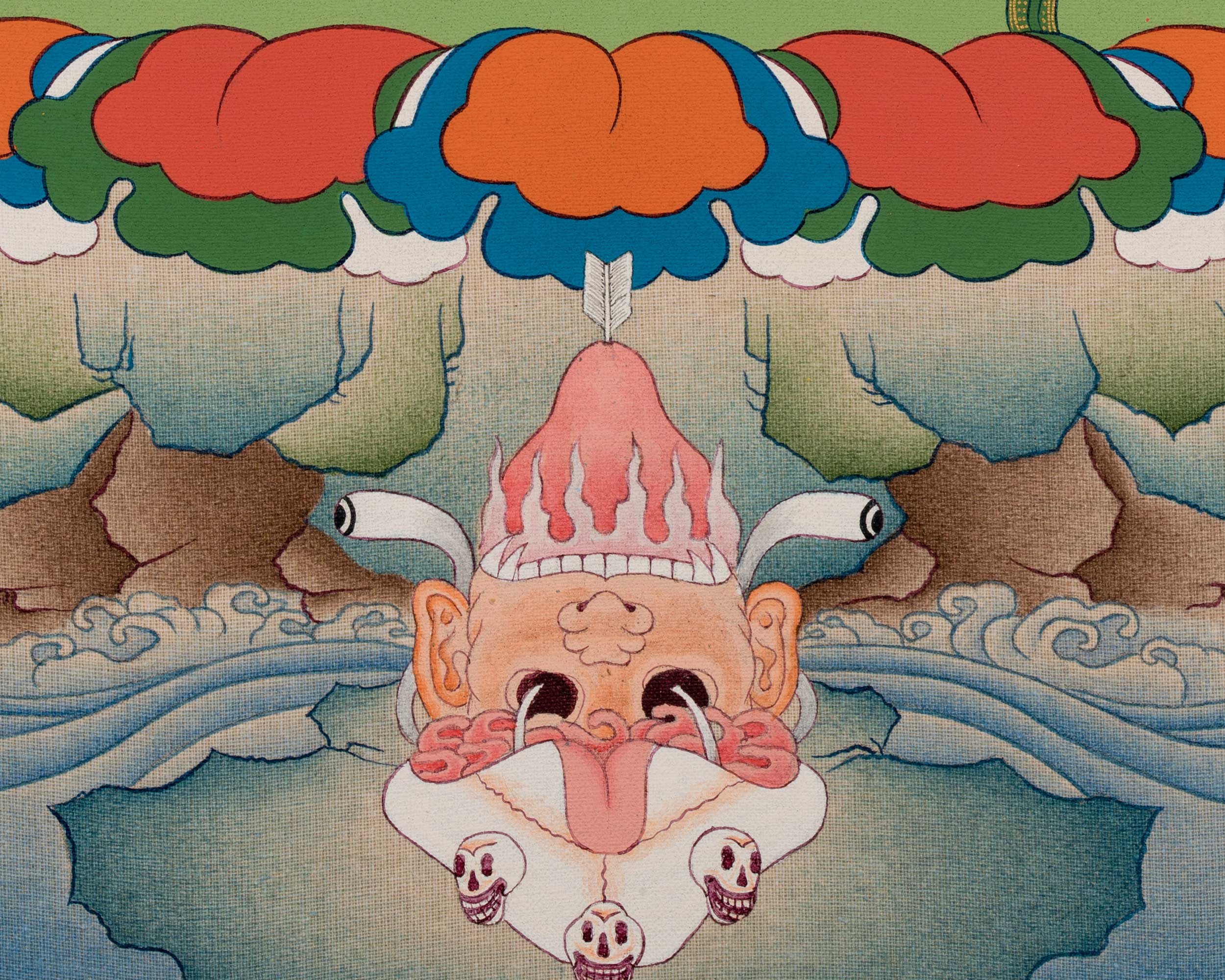 The Vajrayogini's Illuminated Path: Hand-Painted Thangka for Spiritual Awakening