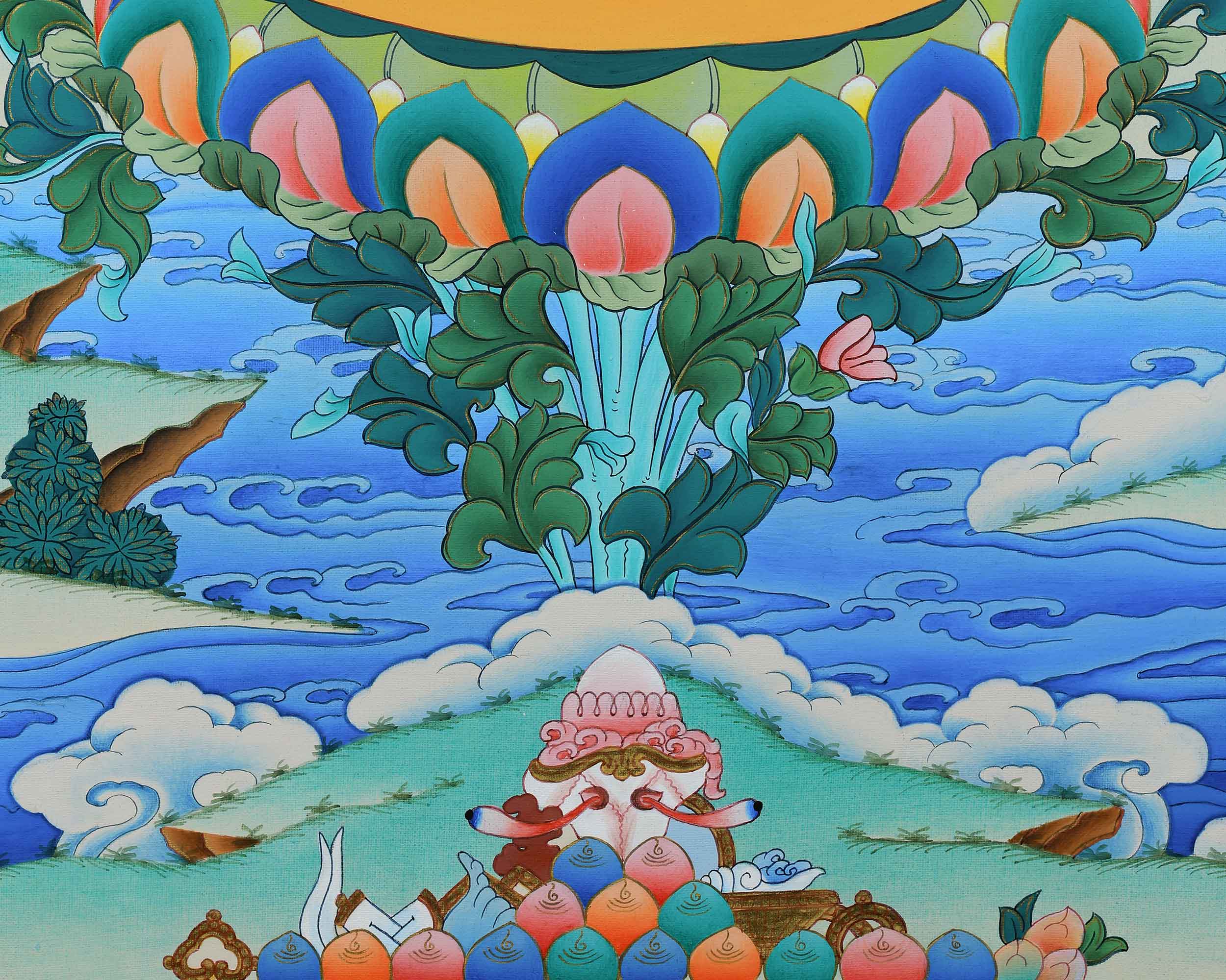 Standing Yeshe Tsogyal Print | Tibetan Yogini and Enlightened Consort of Guru Rinpoche