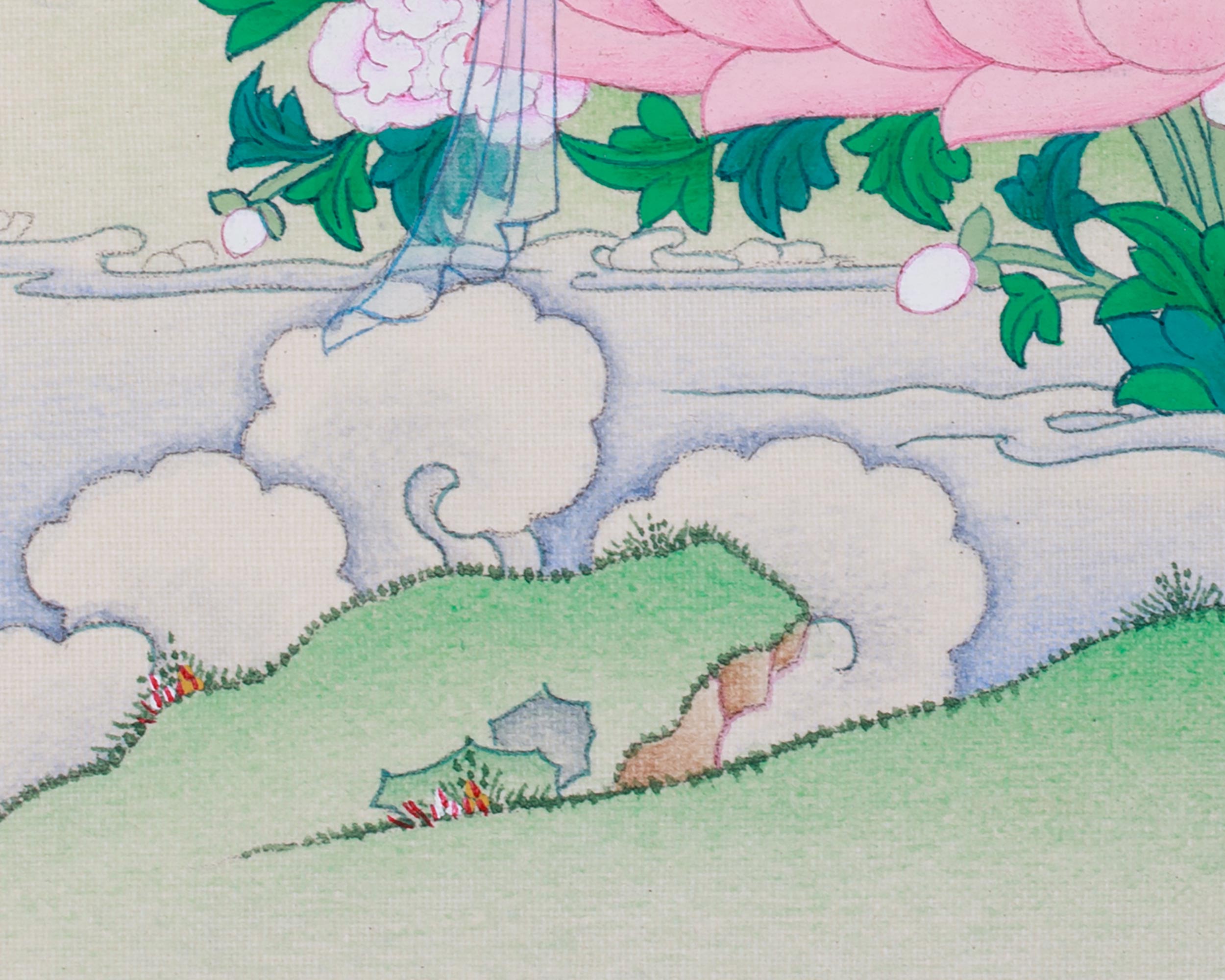 Manjushri Buddhist Thangka | The Divine Bodhisattva of Wisdom and Knowledge