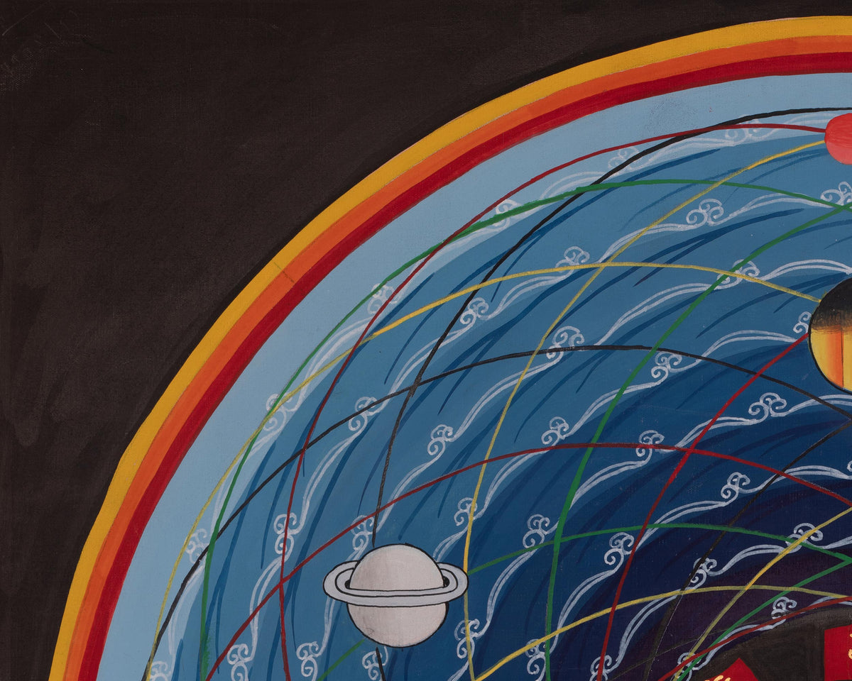 Sacred Mantra Mandala | Himalayan Meditation Artwork