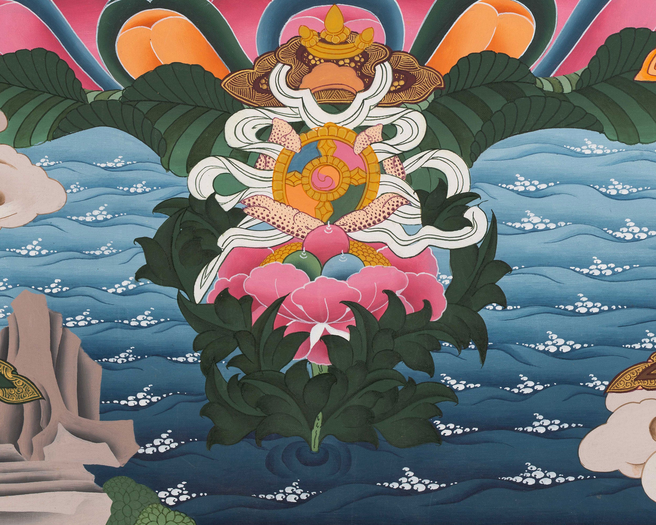 Tibetan Buddhist Goddess White Tara Thangka | Healing Deity and Protector of Life