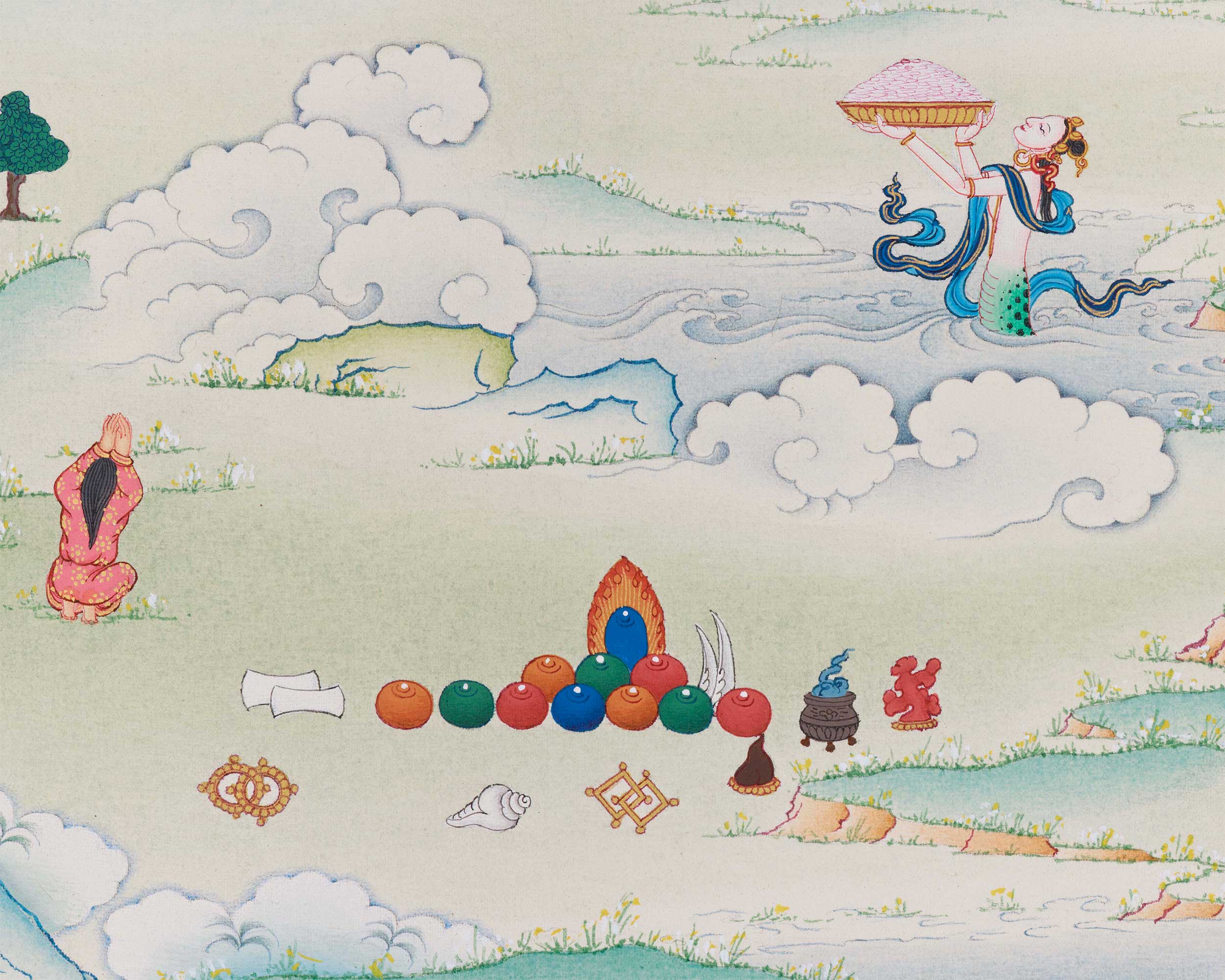 Buddhism Shyama Tara | A Rare Thangka of the Goddess of Protection and Compassion