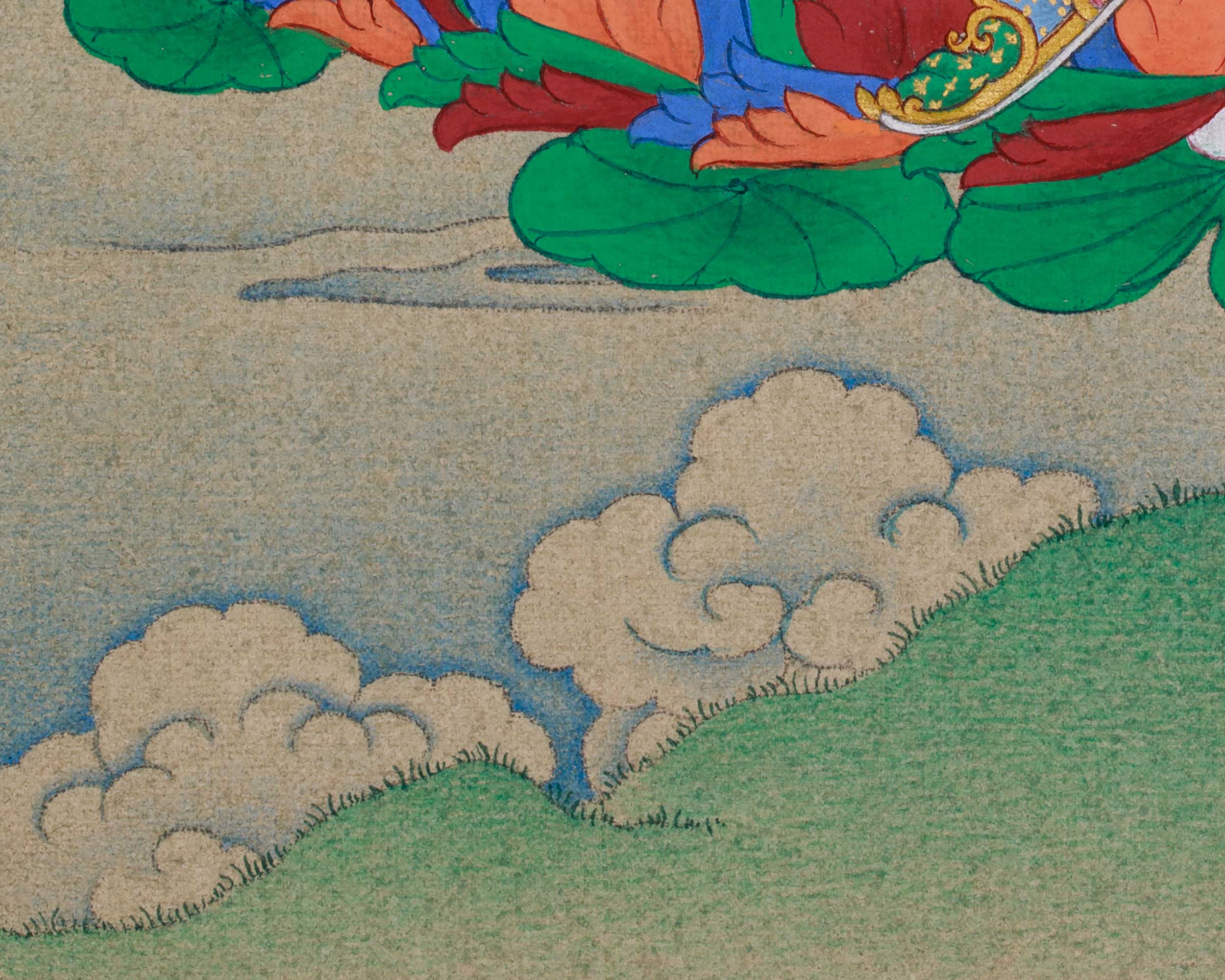Handmade Guru Padmasambhava Thangka | The Lotus-Born Master of Enlightenment