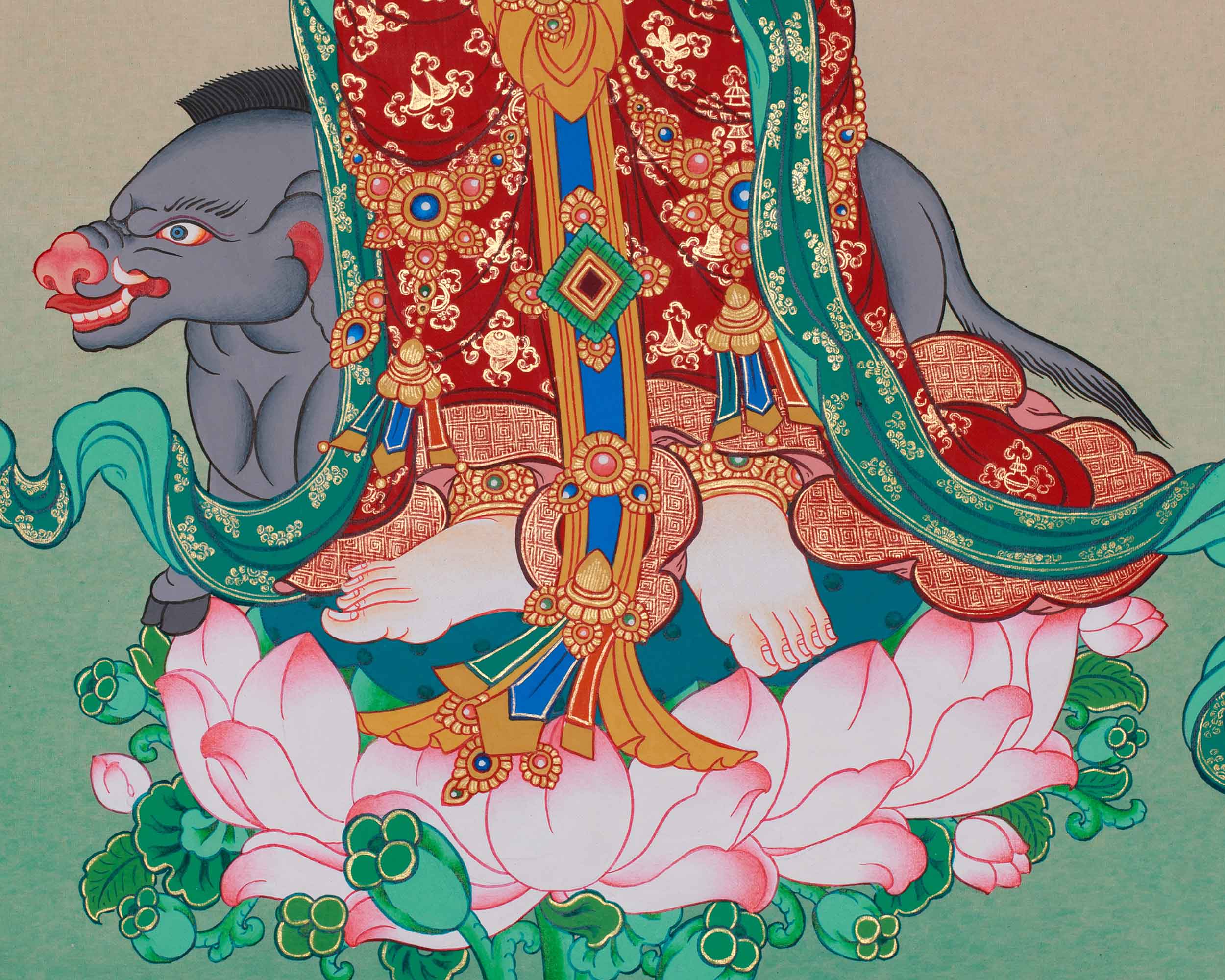 30 Inch Goddess of Dawn, Marichi | Spiritual Artwork of Light and Protection