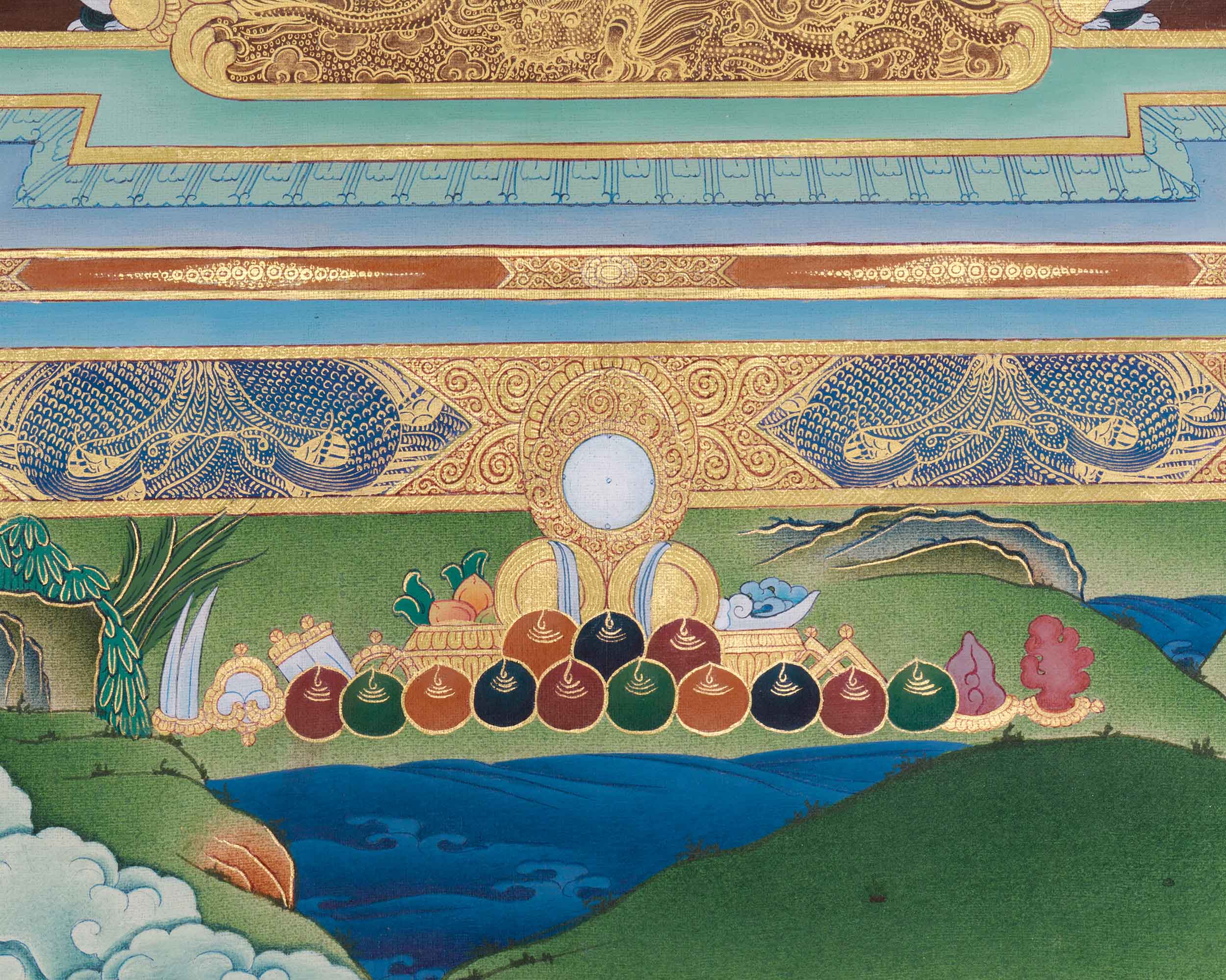 Shakyamuni Buddha and His Two Disciples | High-Quality Canvas Print
