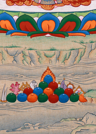 Tibetan Manjusri Kumarabhuta Thangka | The Bodhisattva of Supreme Knowledge