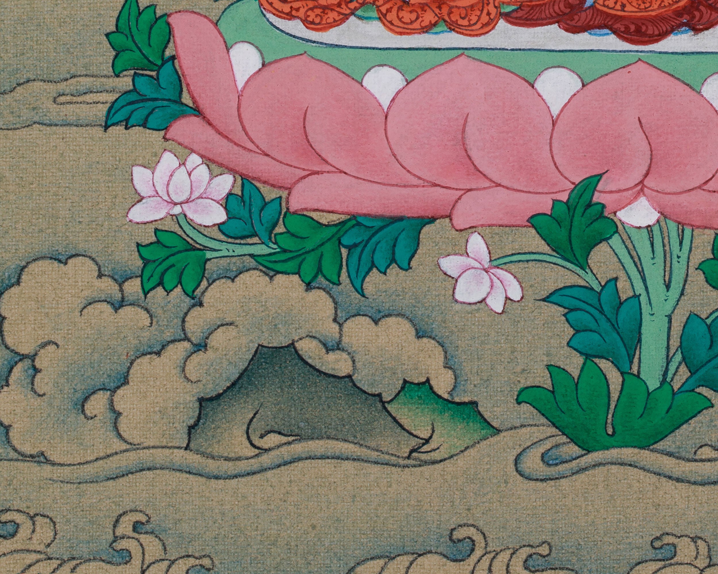 Master of Healing, Medicine Buddha Thangka | With Lapis Lazuli Body