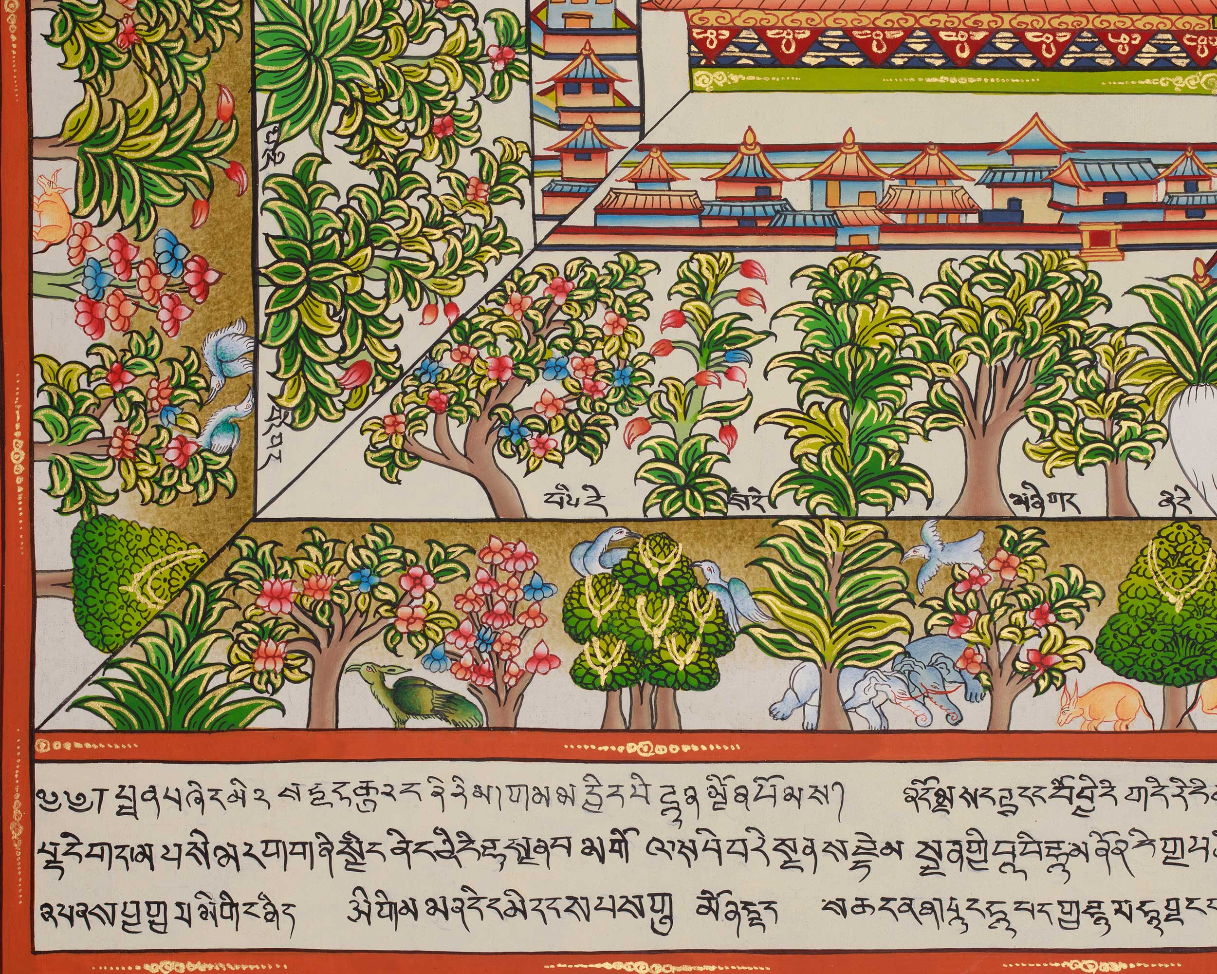 Medicine Buddha Mandala Thangka | Divine Buddhist Art of Healing Wisdom