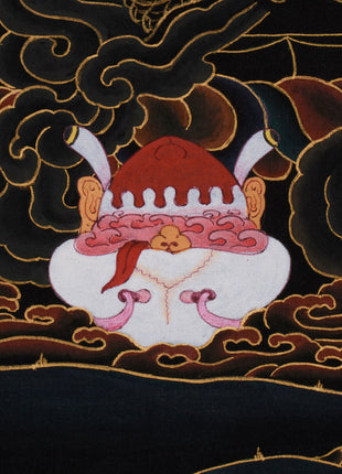 Authentic Hand-Painted Dorje Drolo Thangka | Wrathful Wisdom for Spiritual Protection