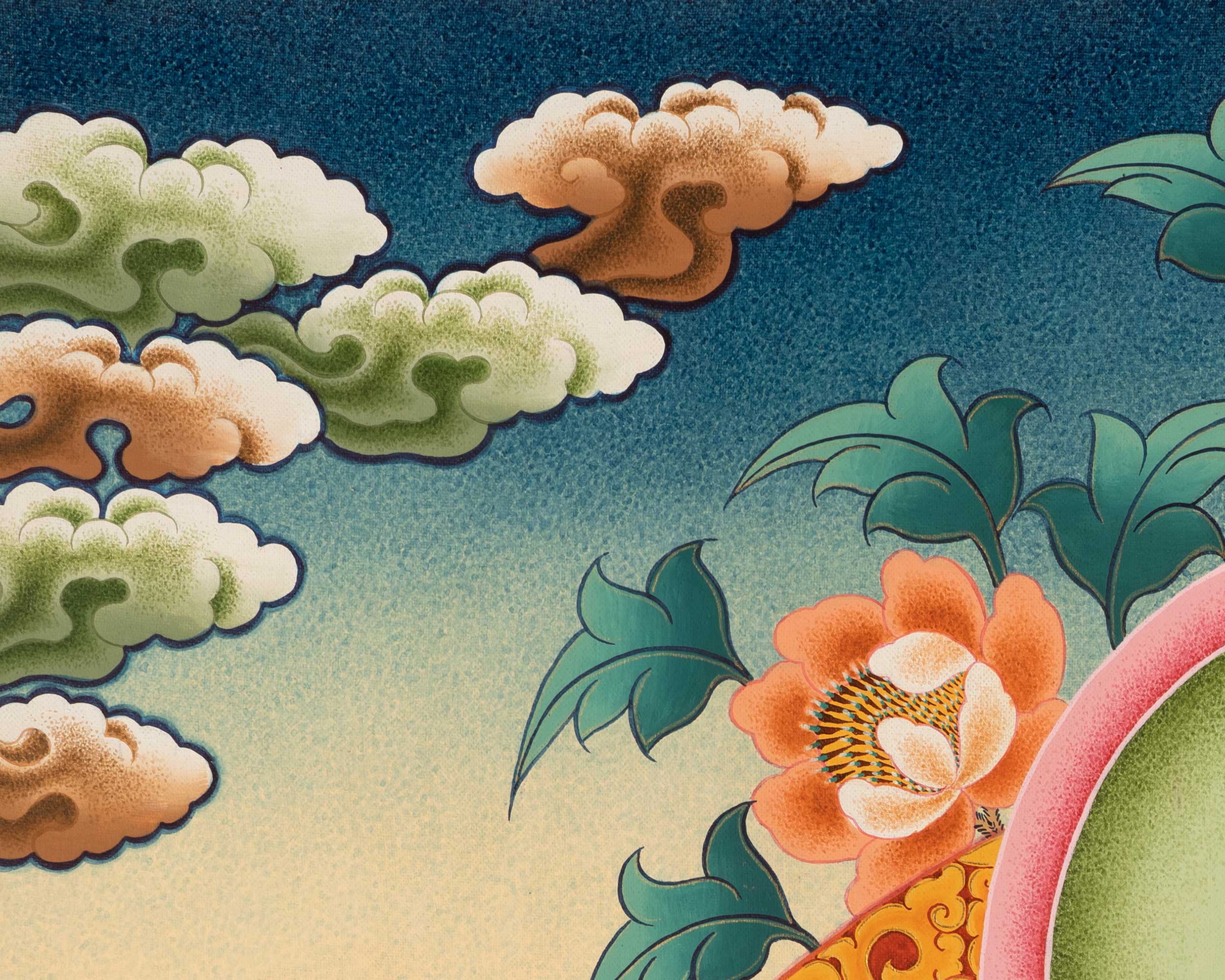 Traditional Shakyamuni Buddha |  Buddhist Thangka Painting