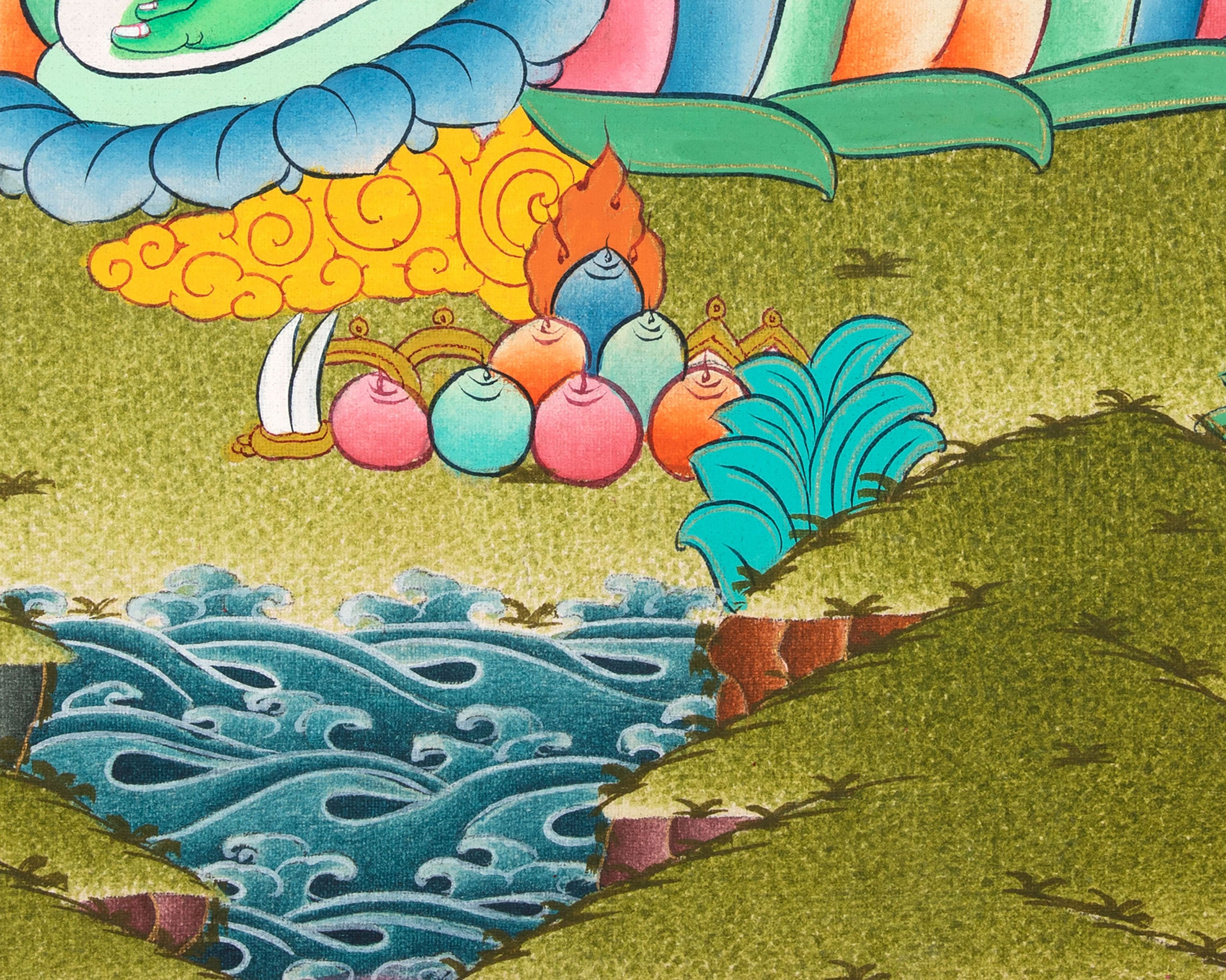 Traditional Tara Artwork | Sacred Green Tara Thangka