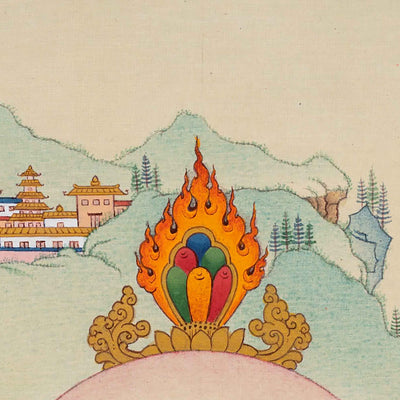 Guru Marpa Thangka | Hand Painted Thangka Artwork of Kagyu Master