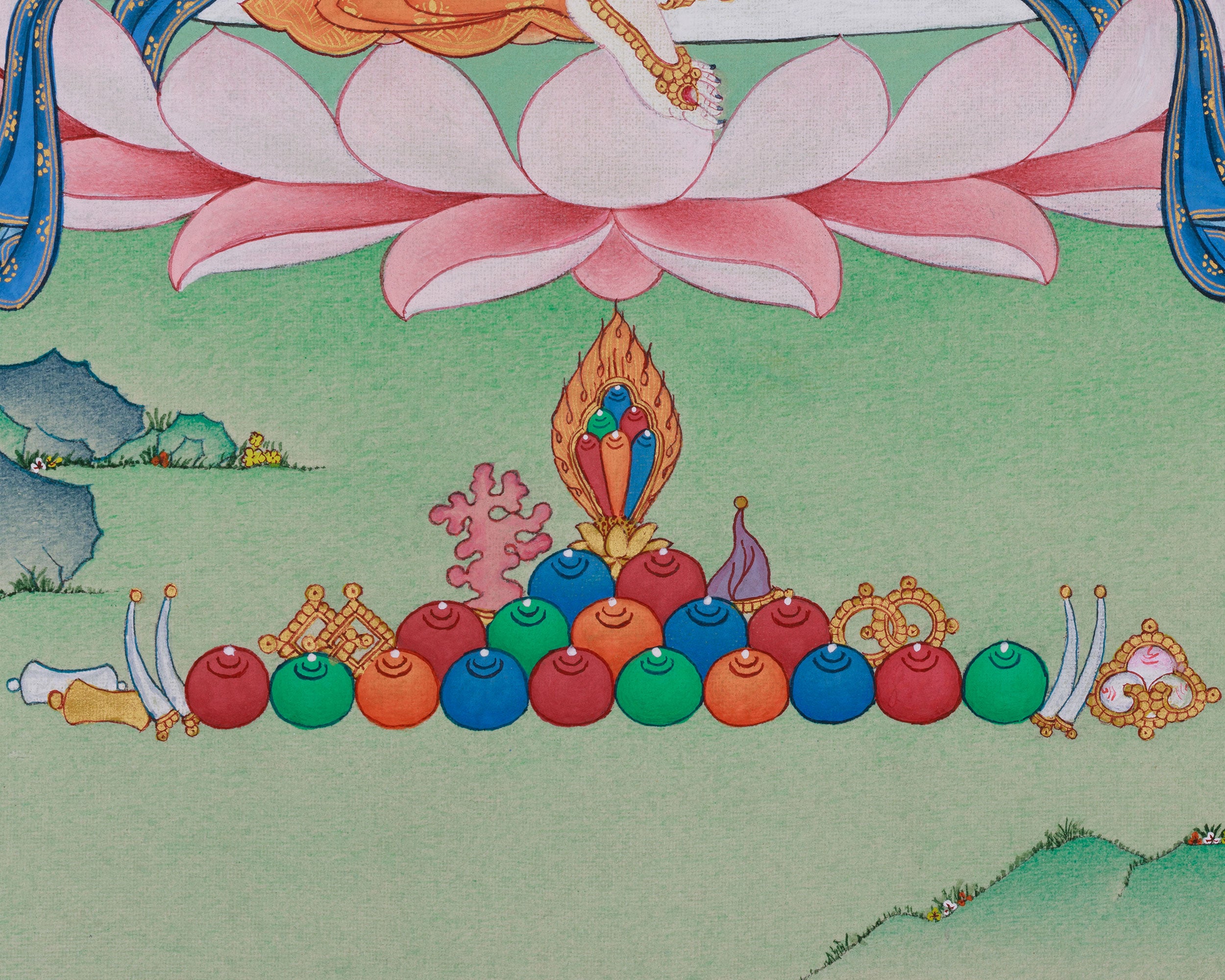 Tantric Goddess Mandarva Thangka | Guru Rinpoche's Consort of Wisdom and Compassion