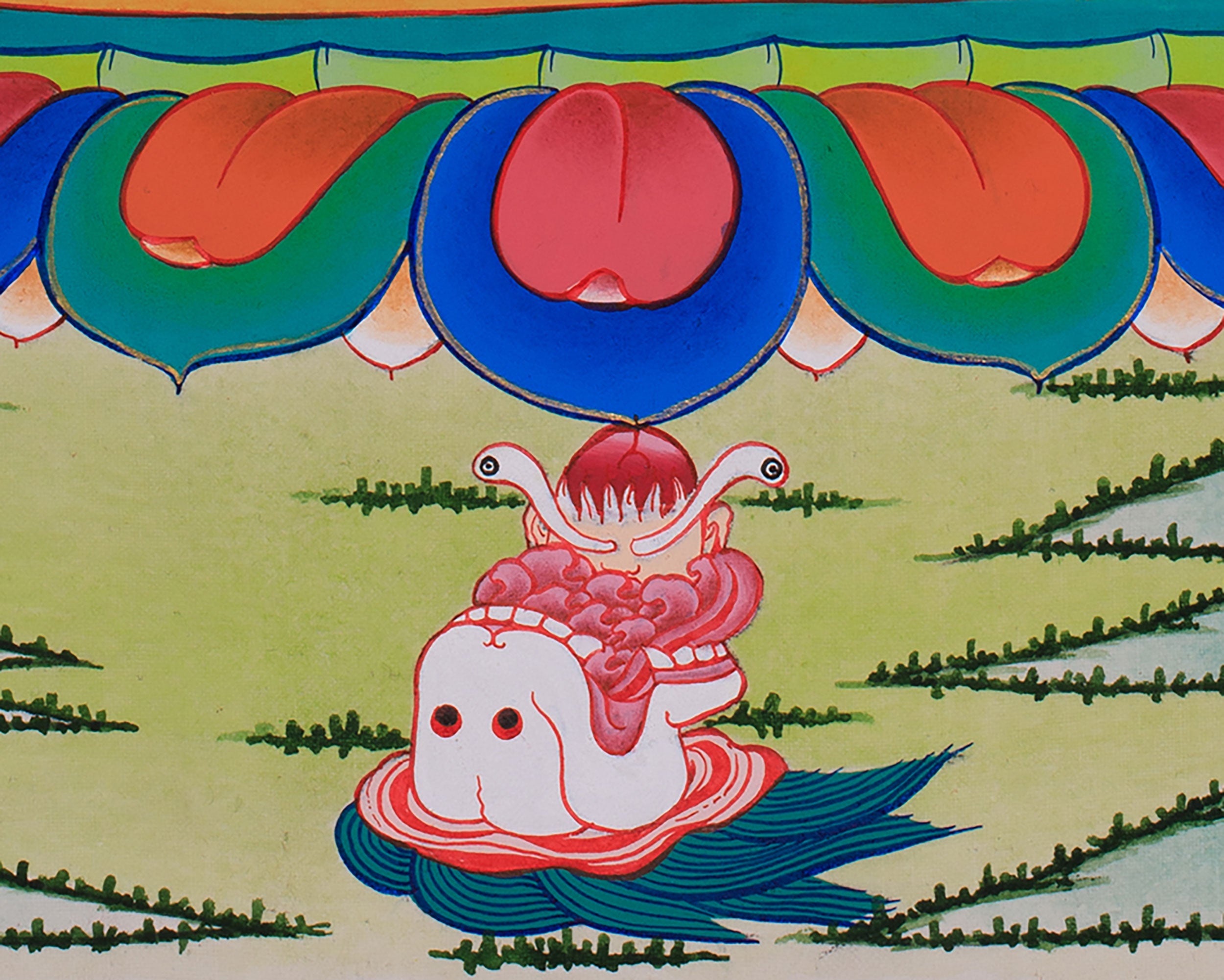 Wrathful Chakrasamvara Thangka | Hand-Painted Tibetan Buddhist Deity Art