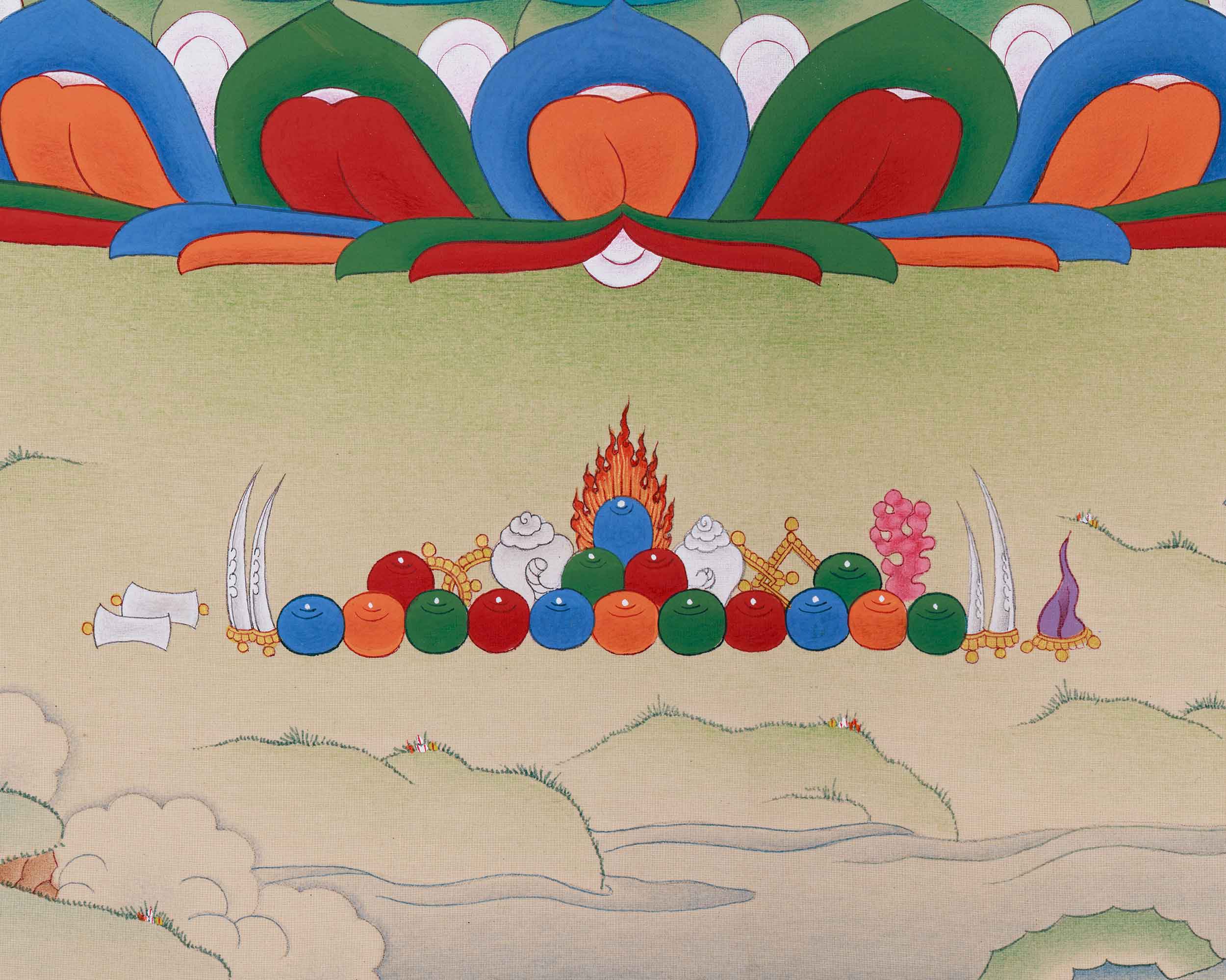 Himalayan Medicine Buddha Thangka | Bhaisajyaguru Artwork