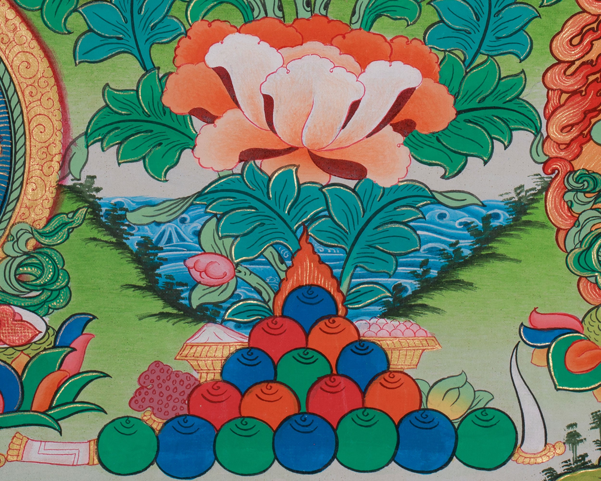 Original Thangka of Manjushree | Tibetan Buddhist Deity