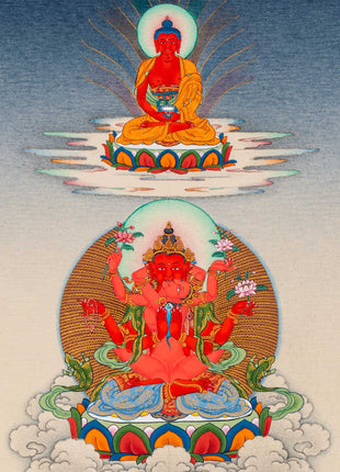 Gyalwa Gyasto Mandala | Chenresig with Vajravarahi Thangka