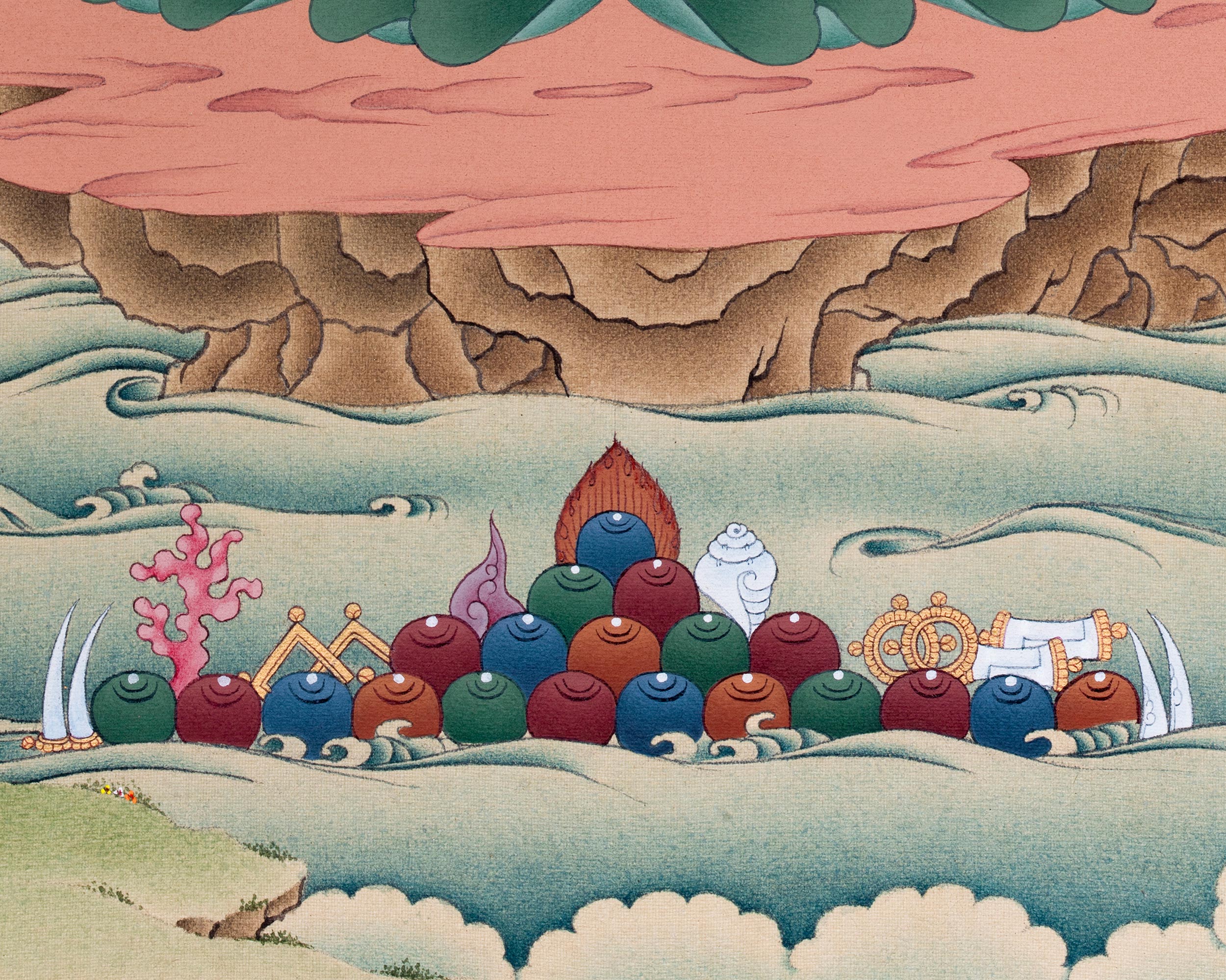 Thangka Print of Manjushri | Buddha of Wisdom | Digital Printing