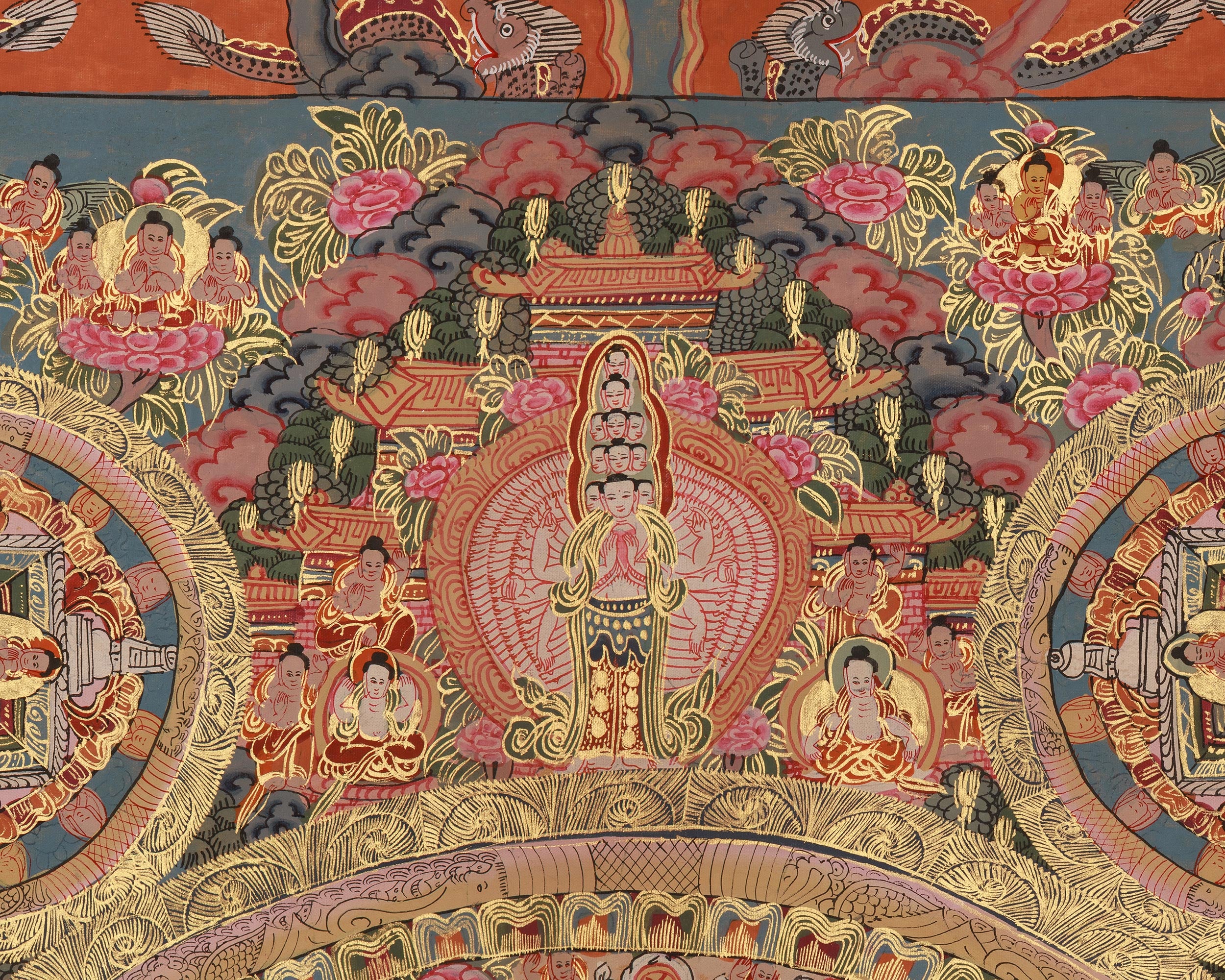 Sacred Thangka of Buddha Mandala | A Vision of Enlightened Universe
