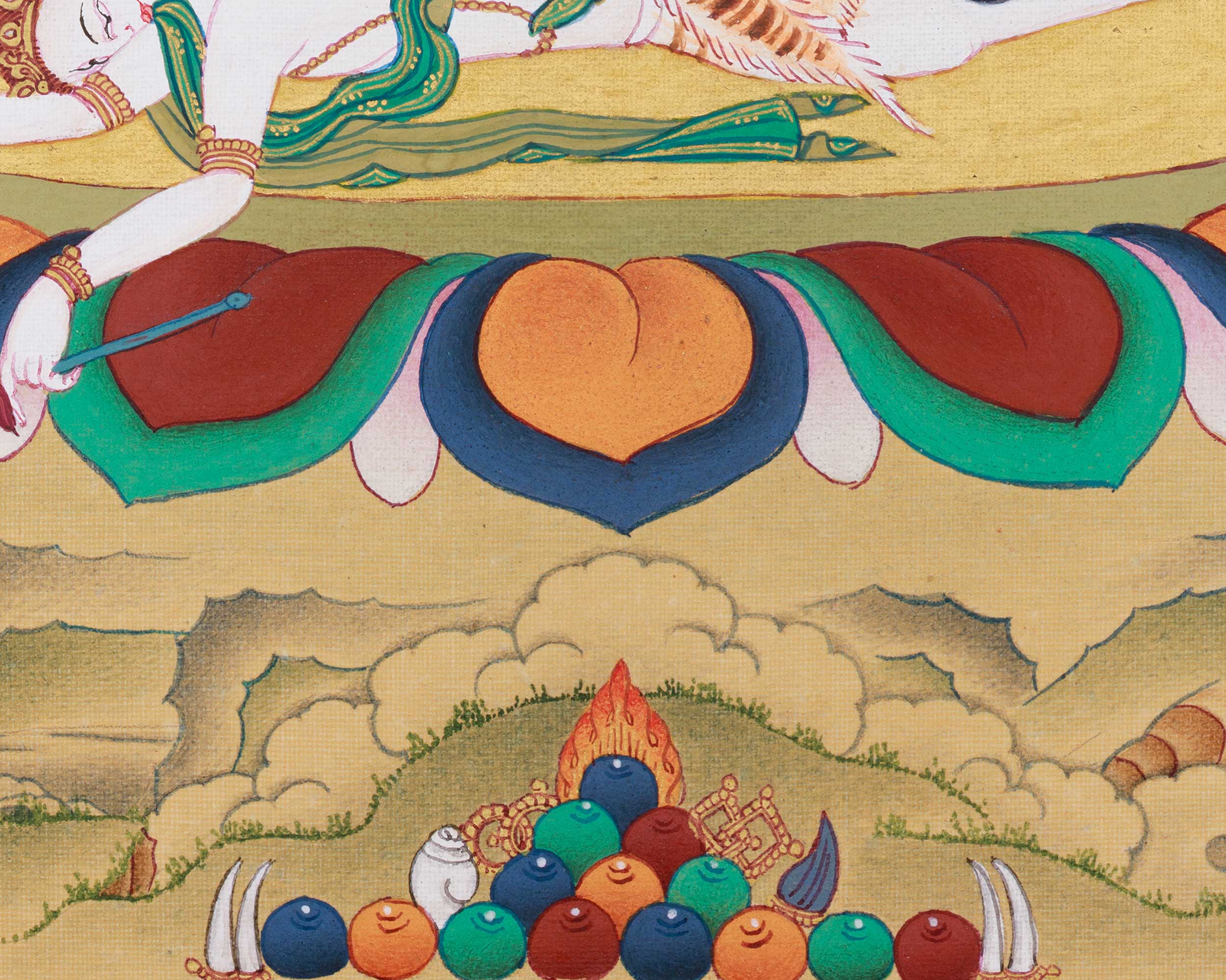 Sacred Vajrapani Butadamara Thangka | Bodhisattva of Protection and Strength