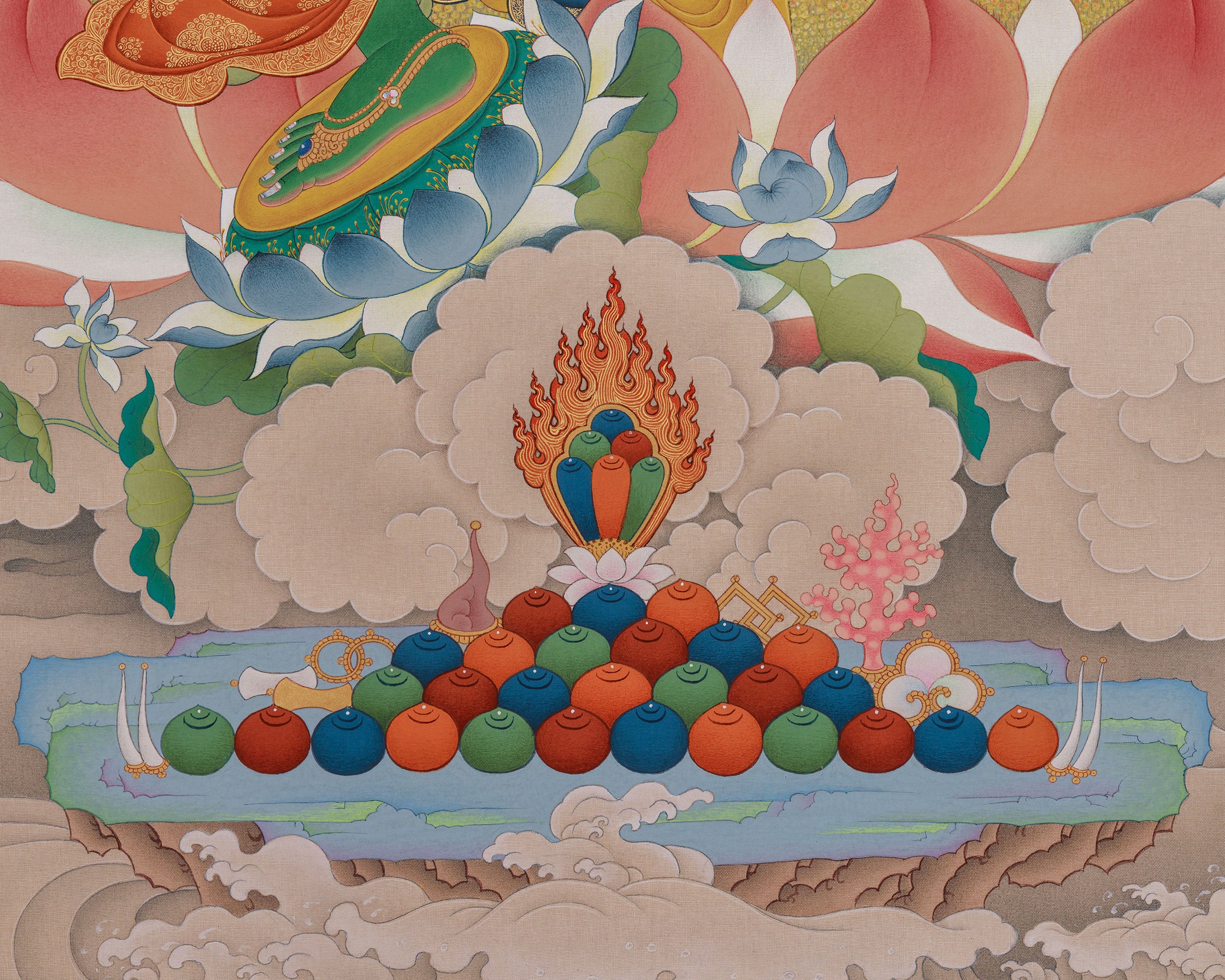 Compassion Deity Green Tara Thangka | Mother of All Buddha