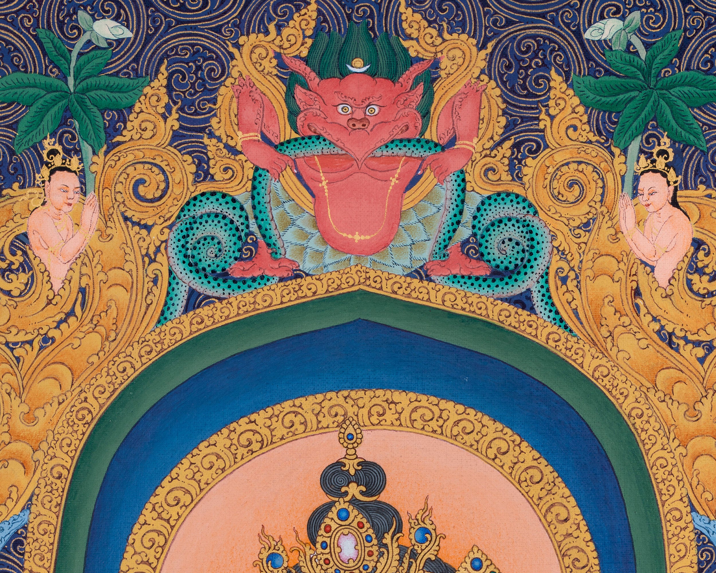Green Tara Thangka Print | Digital Canvas Print