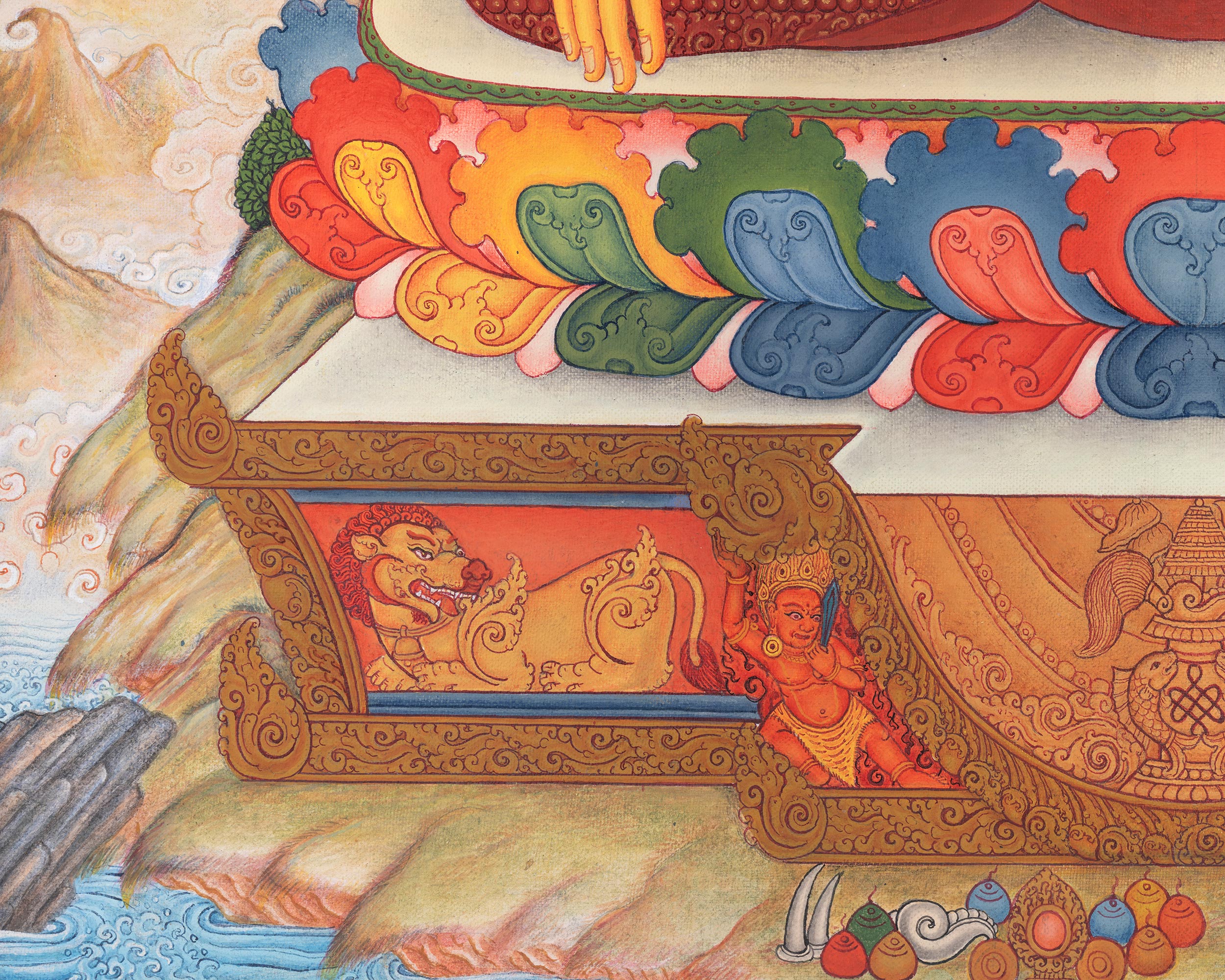 Buddhas of the Three Times Thangka - Past, Present, and Future Enlightenment