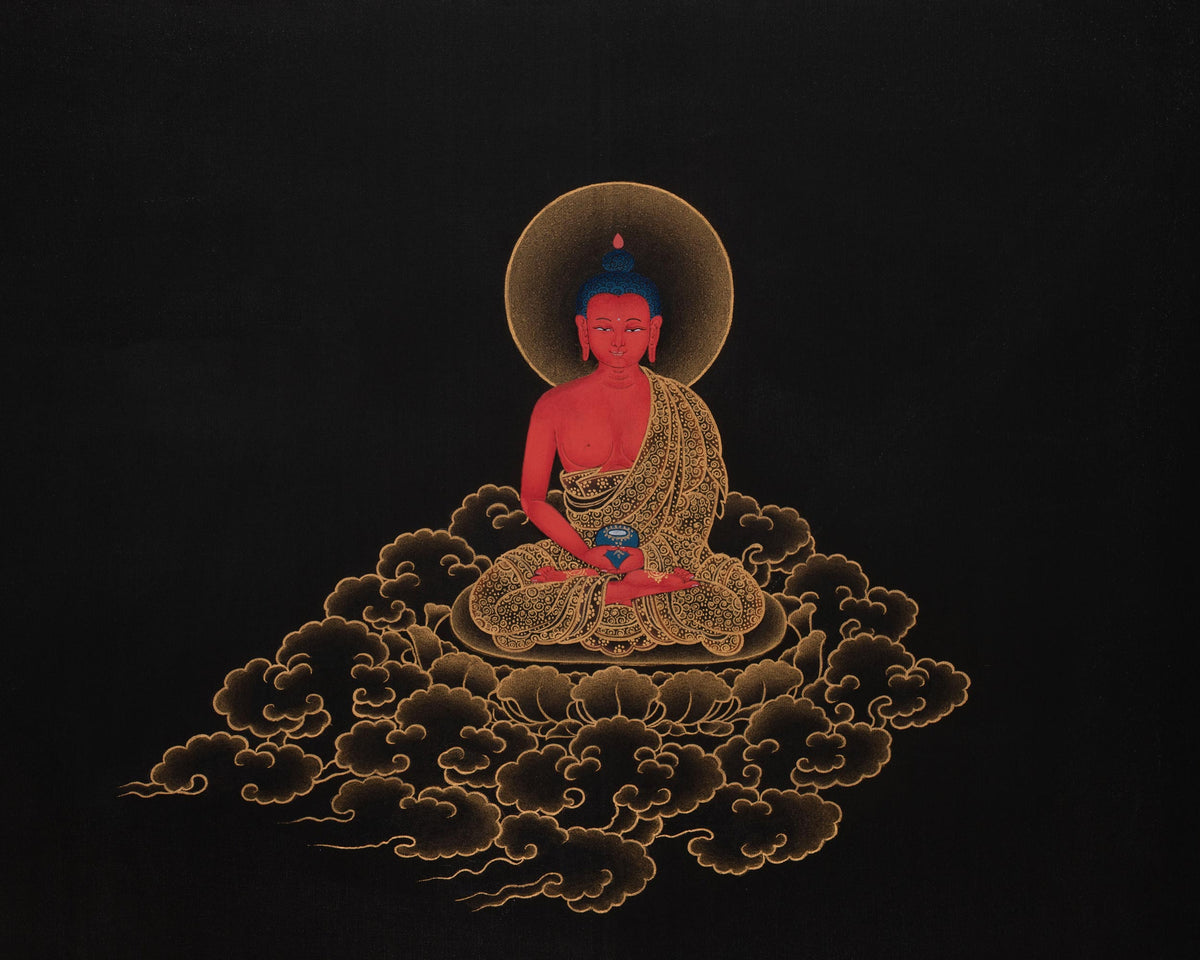 Two Armed Chenrezig with Amitabha Buddha | Revered Embodiment of Boundless Compassion