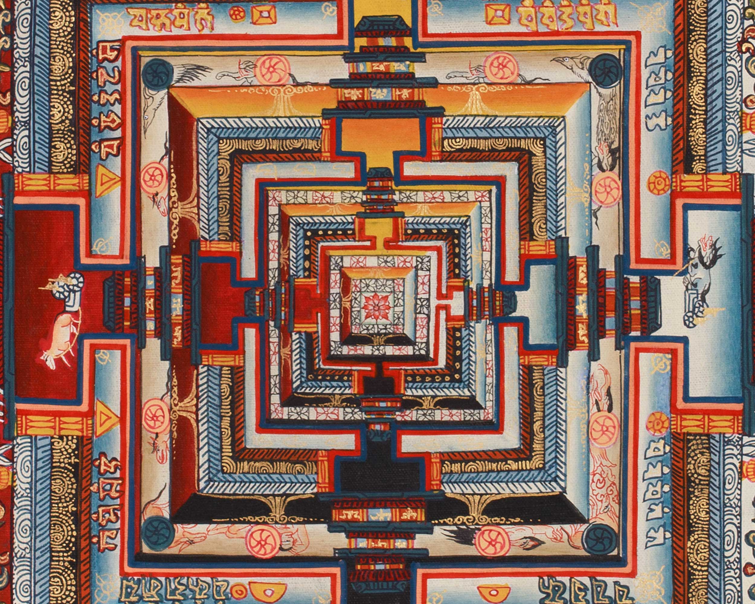 Kalachakra, Wheel of Time Thangka | Symbol of the Cycle of Existence and Liberation