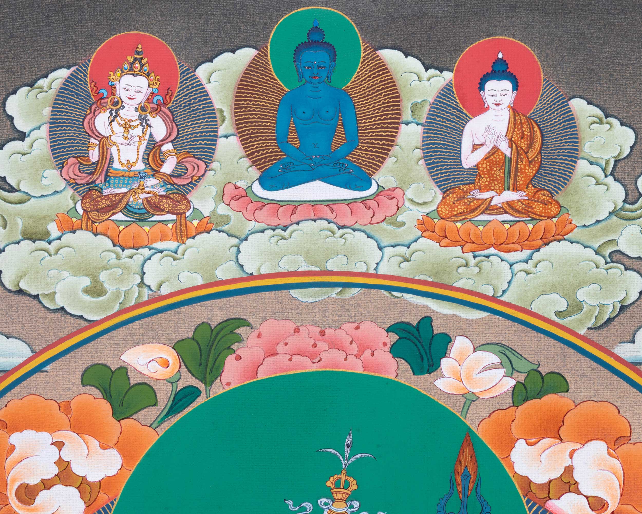 Guru Padmasambhava Thangka Print | Traditional Artwork Of Guru Rinpoche | The Lotus Born Master