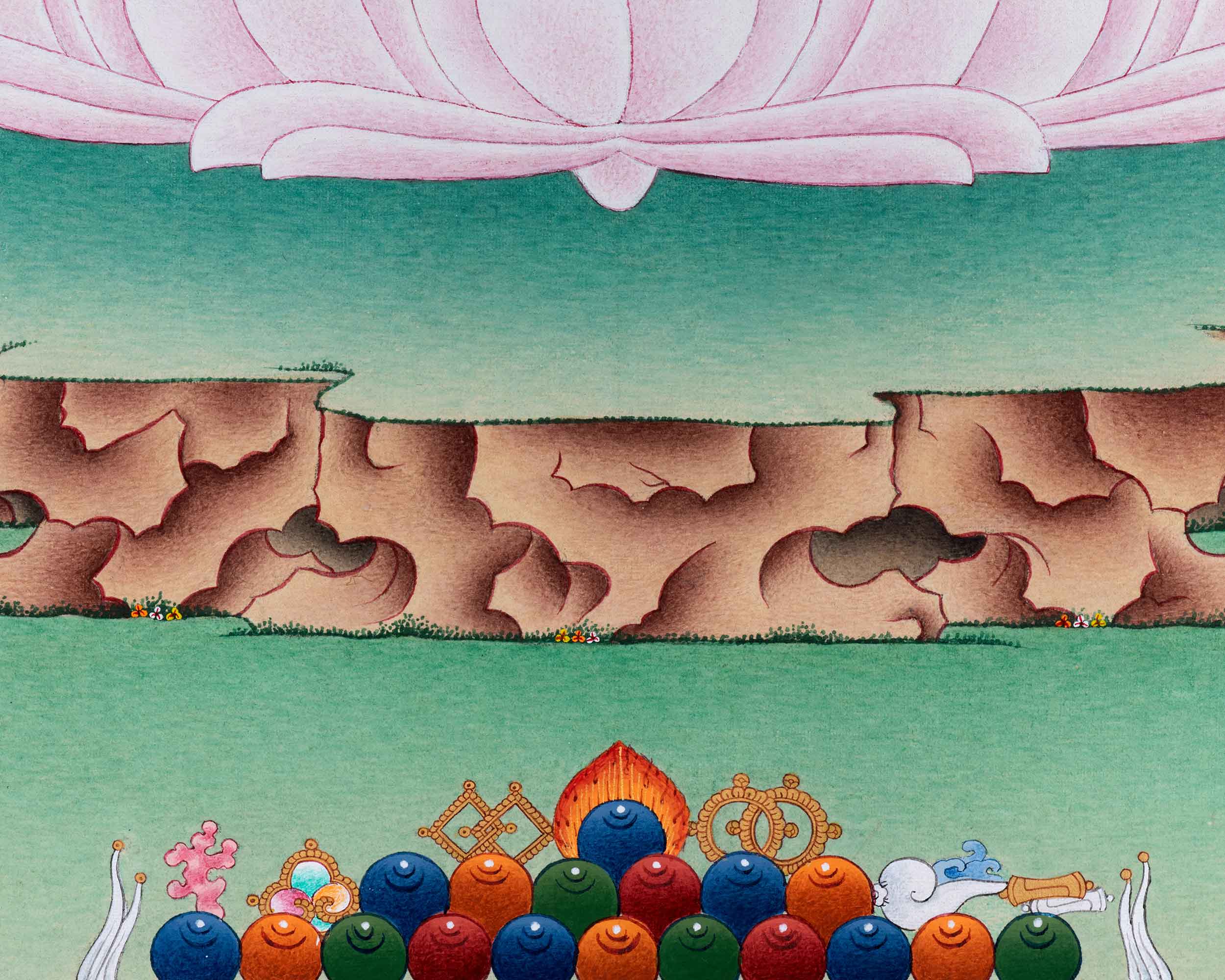 Vajrasattva with Consort Canvas Print | Deity of Purification and Spiritual Transformation