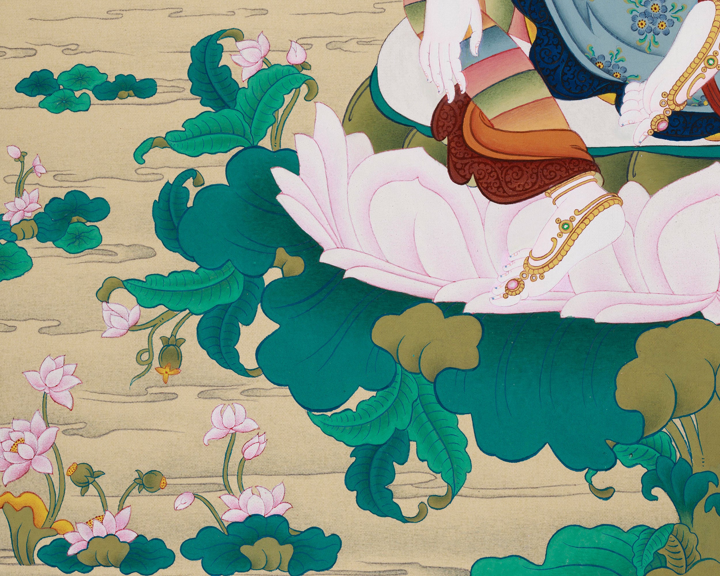 Two-Arms Chenrezig Painting | Exclusive Spiritual Protection