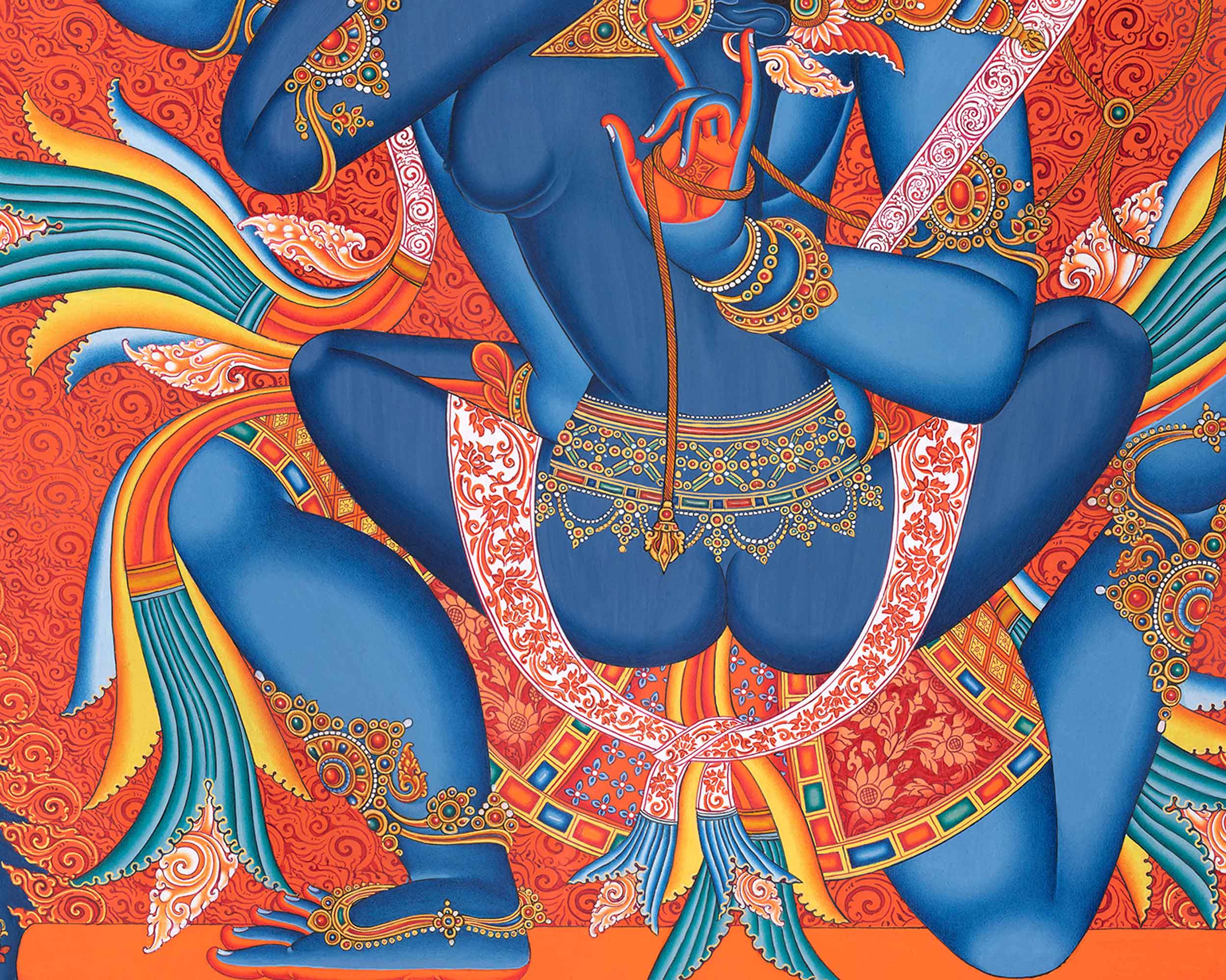 Traditional Chandra Maharoshan Thangka Print for Your Sacred Space | Wall Art