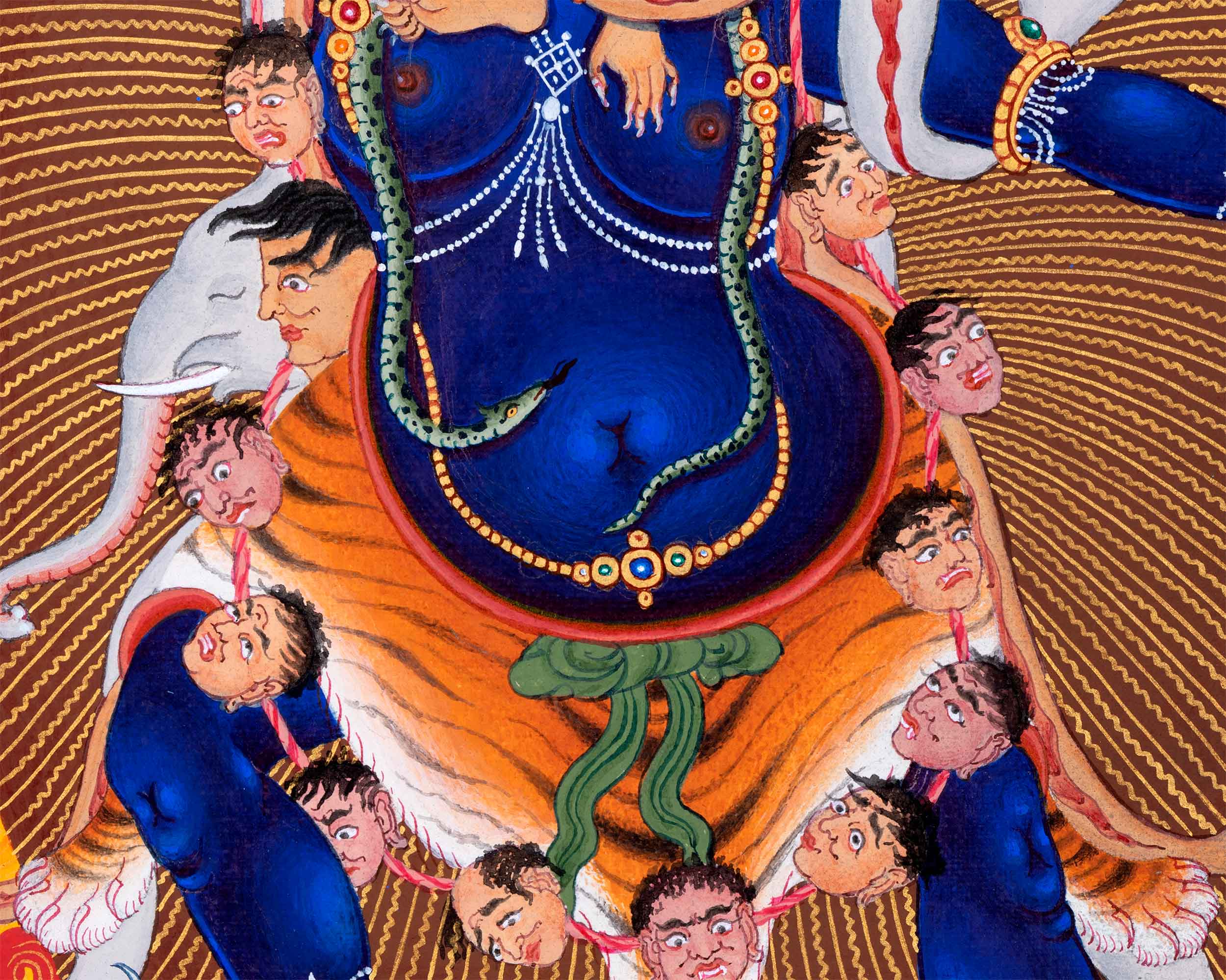 Mystical Vajranakhi Thangka | Wrathful From of Vajrayogini | Tibetan Art of Powerful Deity