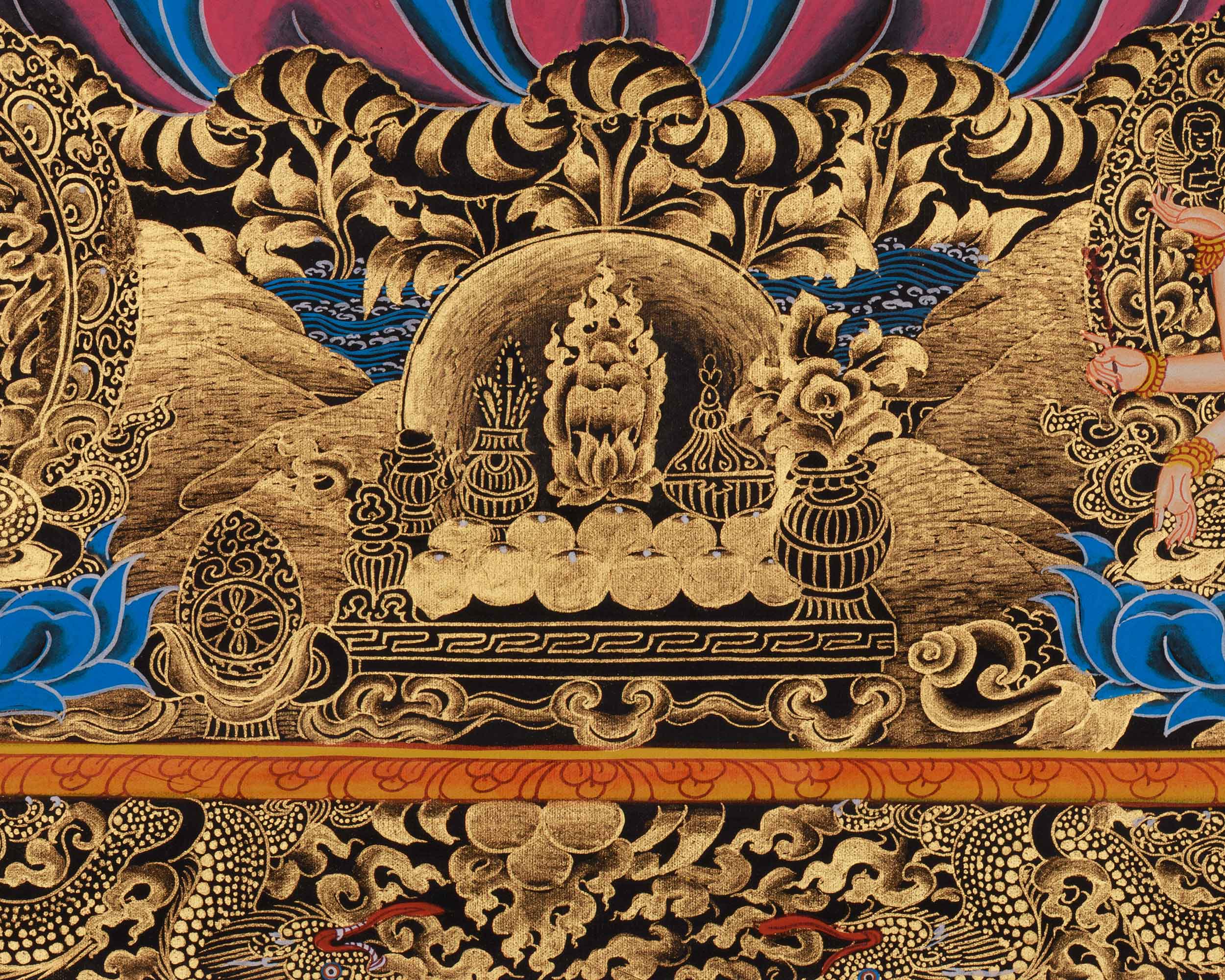 75cm White Tara Thangka | Symbol of Protection & Healing