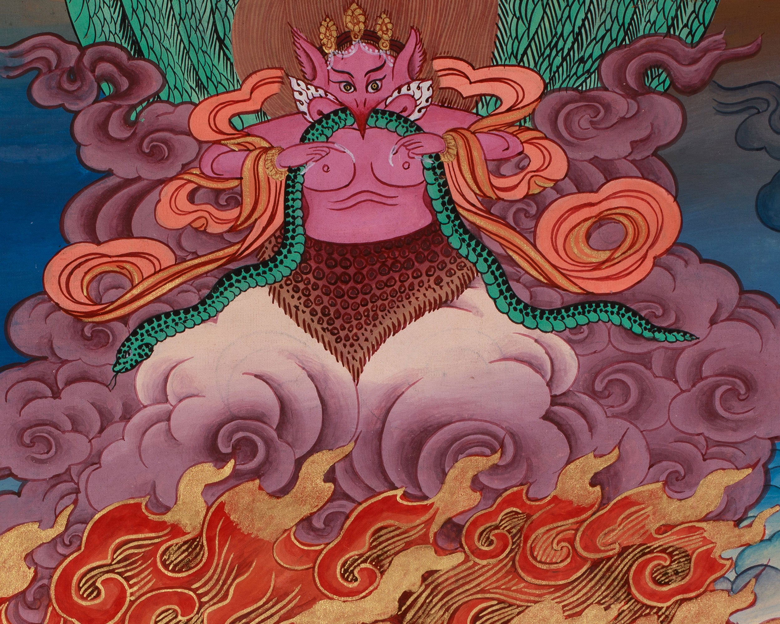 Tibetan Wrathful Deity Vajrapani | Guardian of Power and Strength