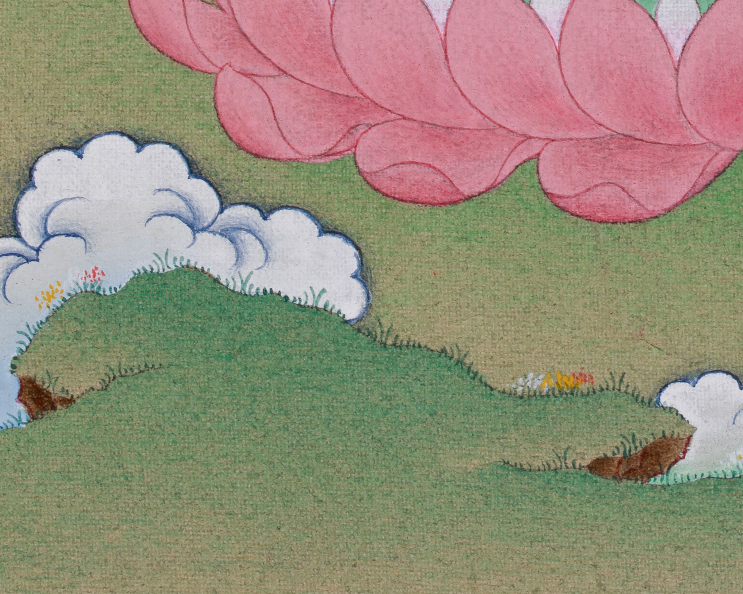 Compact Thangka of Amitayus Buddha | Red Buddha of Longevity