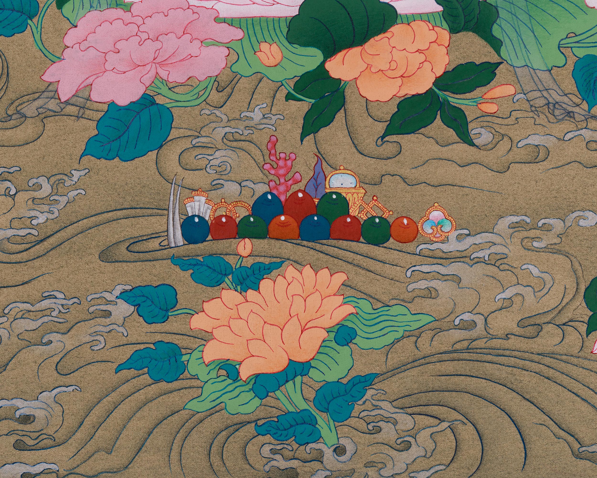 Female Bodhisattva White Tara Thangka | Handmade Sita Tara Painting