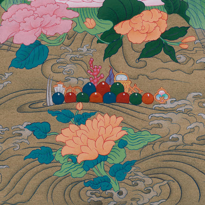 Female Bodhisattva White Tara Thangka | Handmade Sita Tara Painting