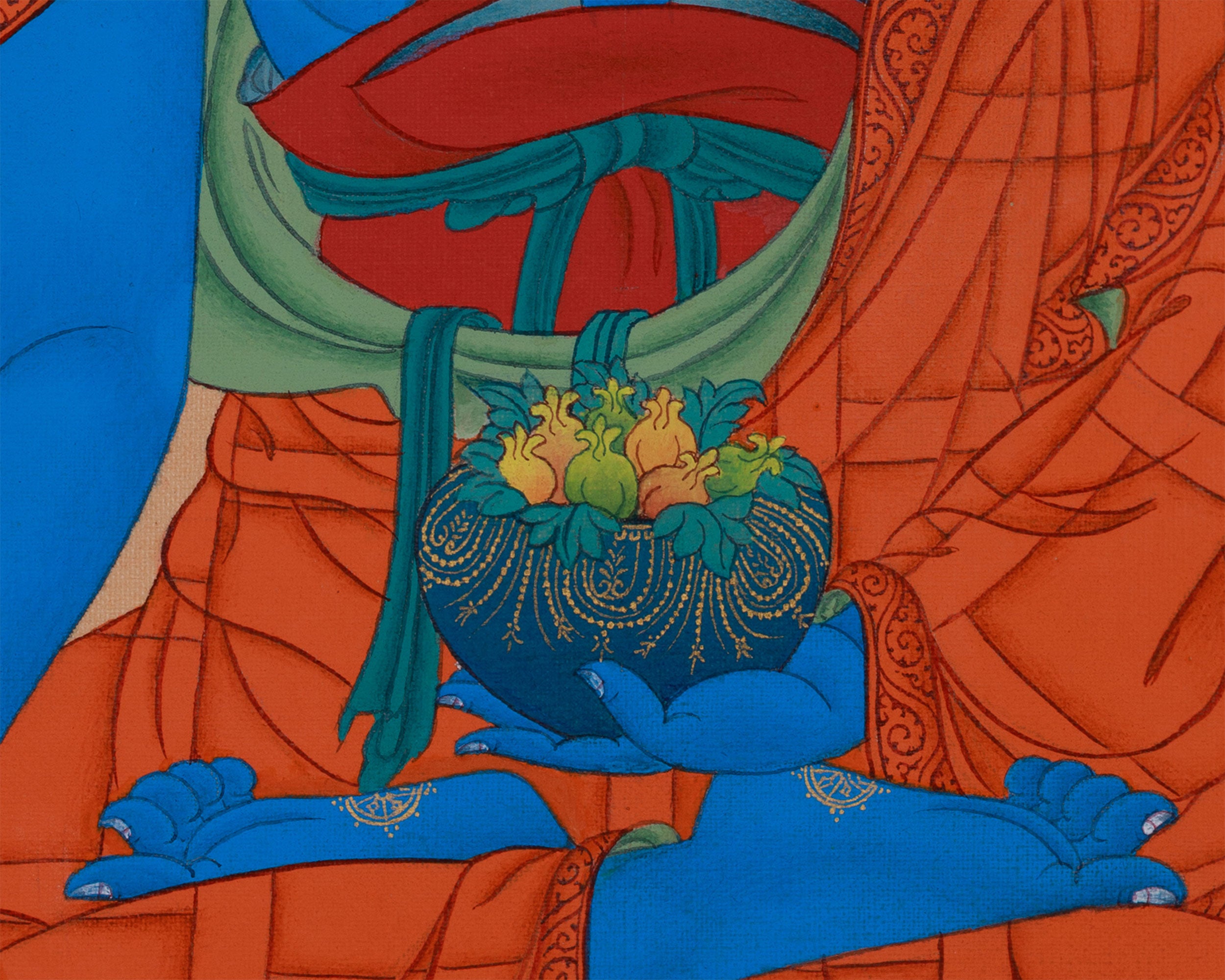 Buddha of Healing, Sangye Menla | Buddha Wall Art for Health and Spiritual Wellness