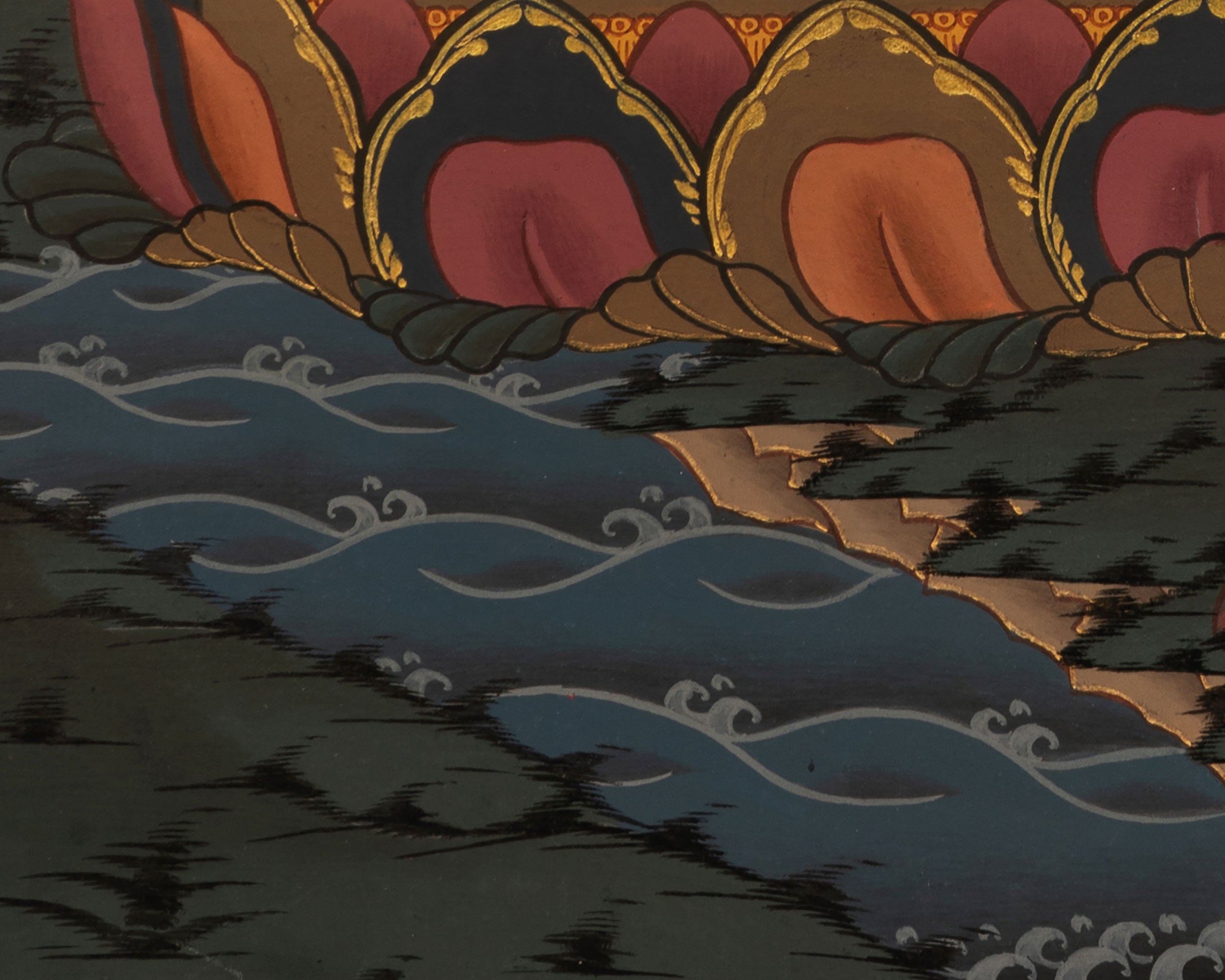 Chenrezig Thangka Painting | Religious Tibetan Wall Art