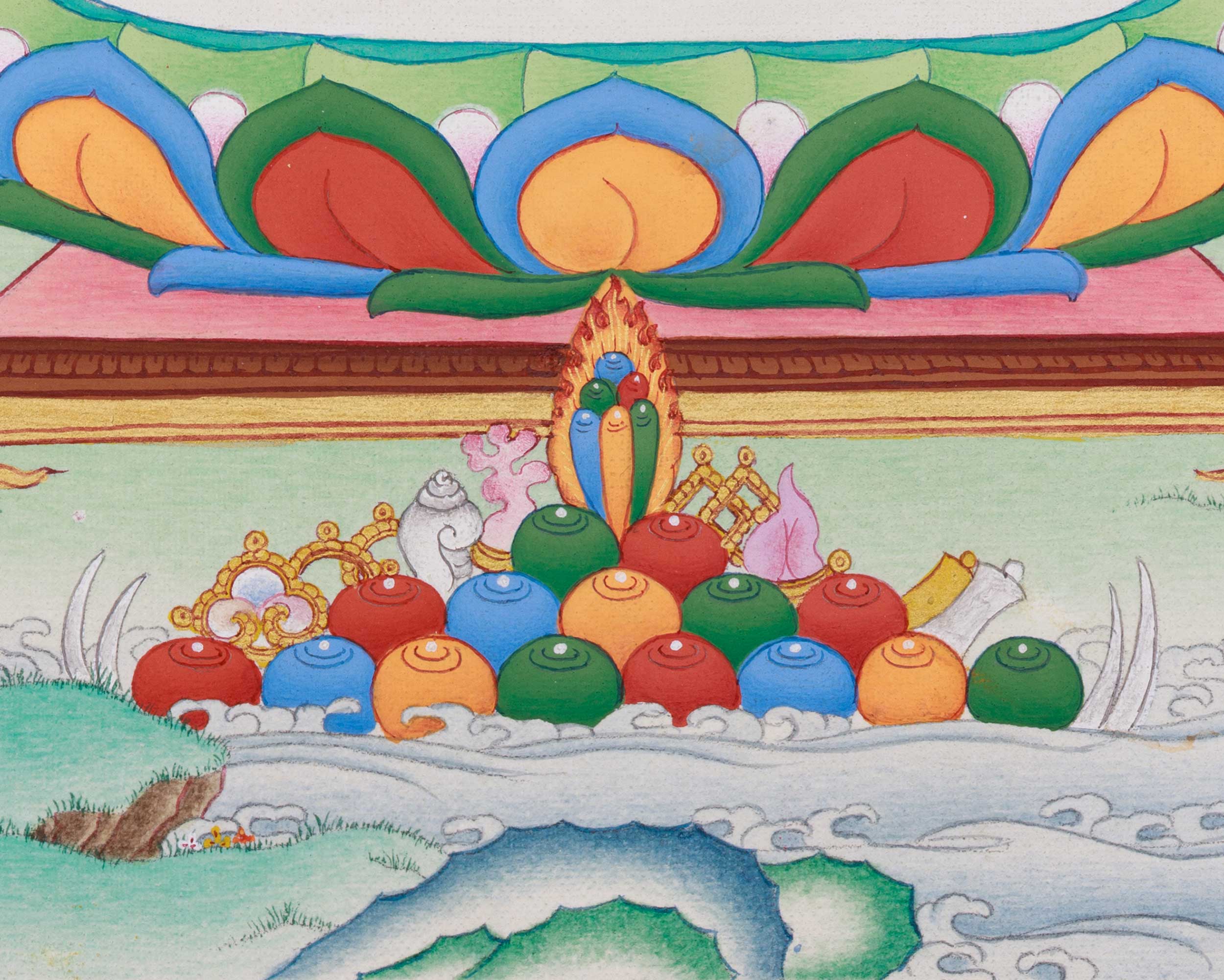 Tibetan Buddha Maitreya | Hand-Painted Vision of Future and Enlightenment