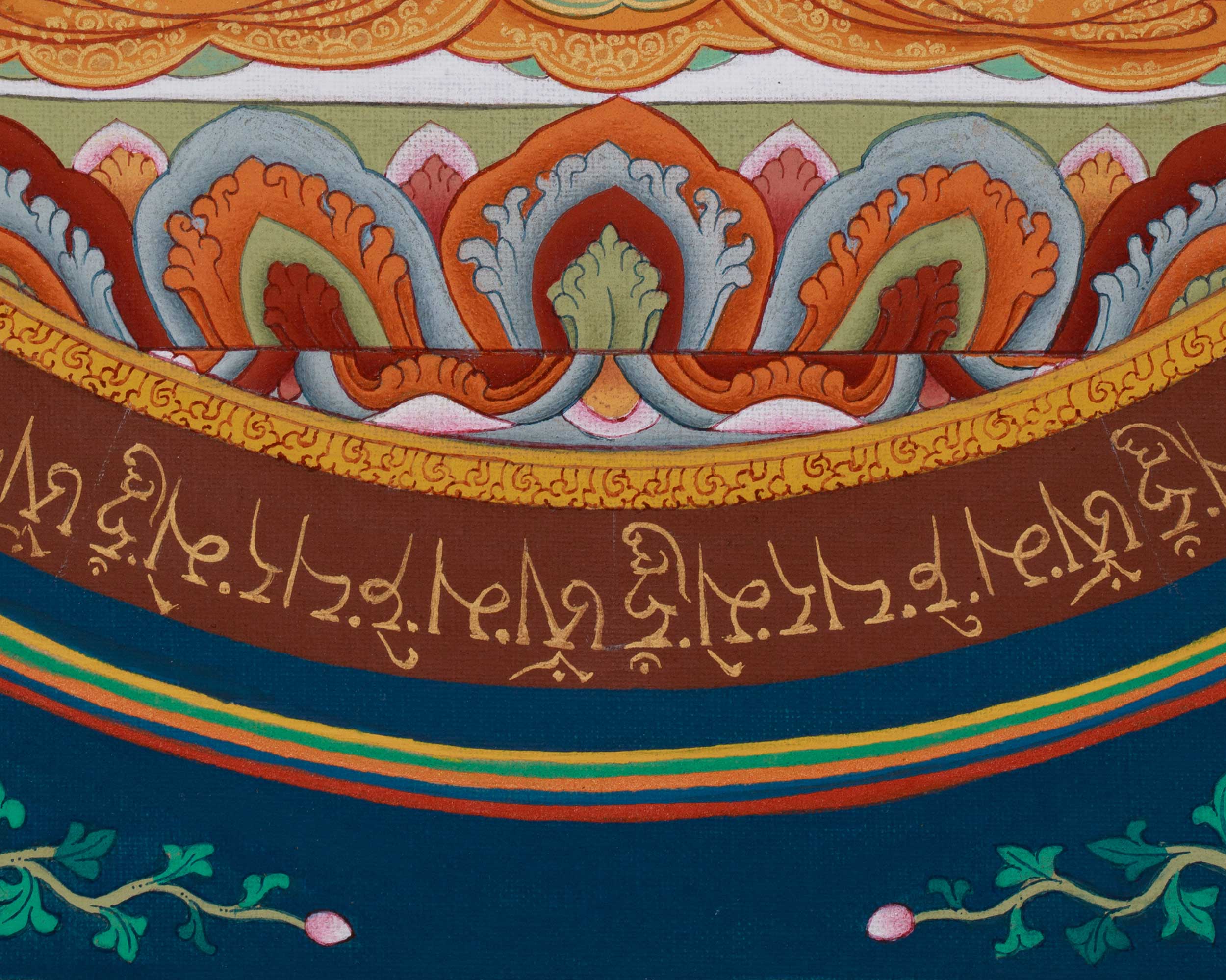 Four-Armed Avalokiteshvara Mandala Thangka | The Bodhisattva of Compassion and Mercy in Divine Art