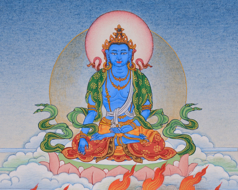 Butadamara Vajrapani Thangka | Wrathful Guardian of Wisdom and Power