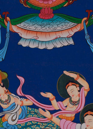 Standing Buddha Thangka | Symbol of Peace, Enlightenment, and Divine Grace