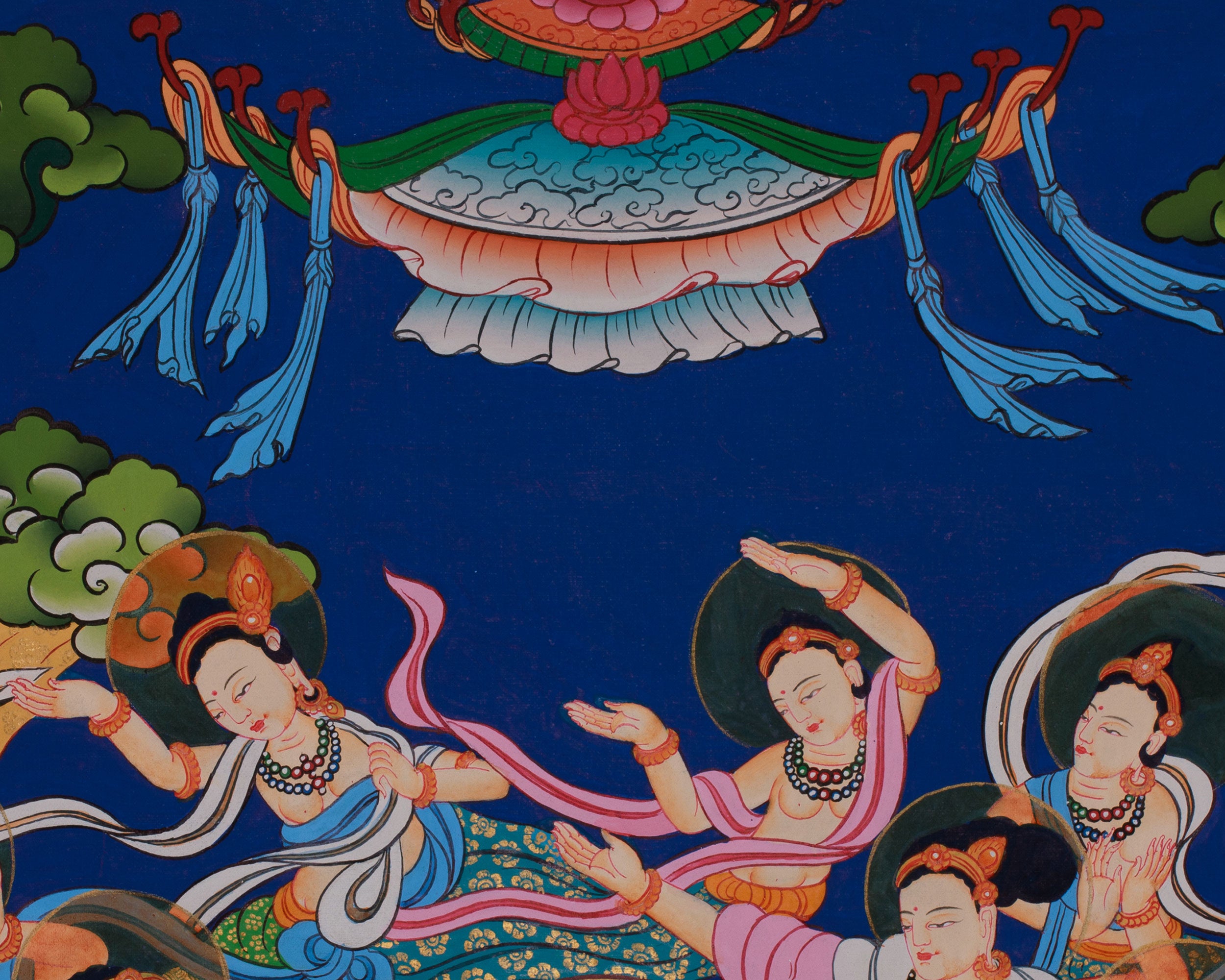 Standing Buddha Thangka | Symbol of Peace, Enlightenment, and Divine Grace
